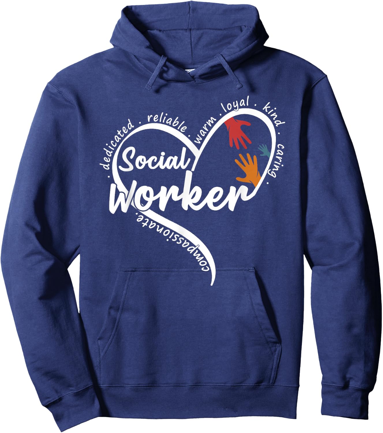 Social Worker Heart Social Work Hoodie - Hoodie | Navy