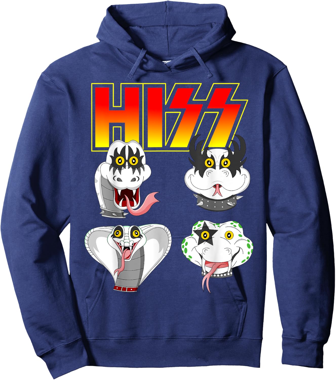 Hiss Funny Snake Lover Rock And Roll Band Gift Hoodie - Hoodie | Navy