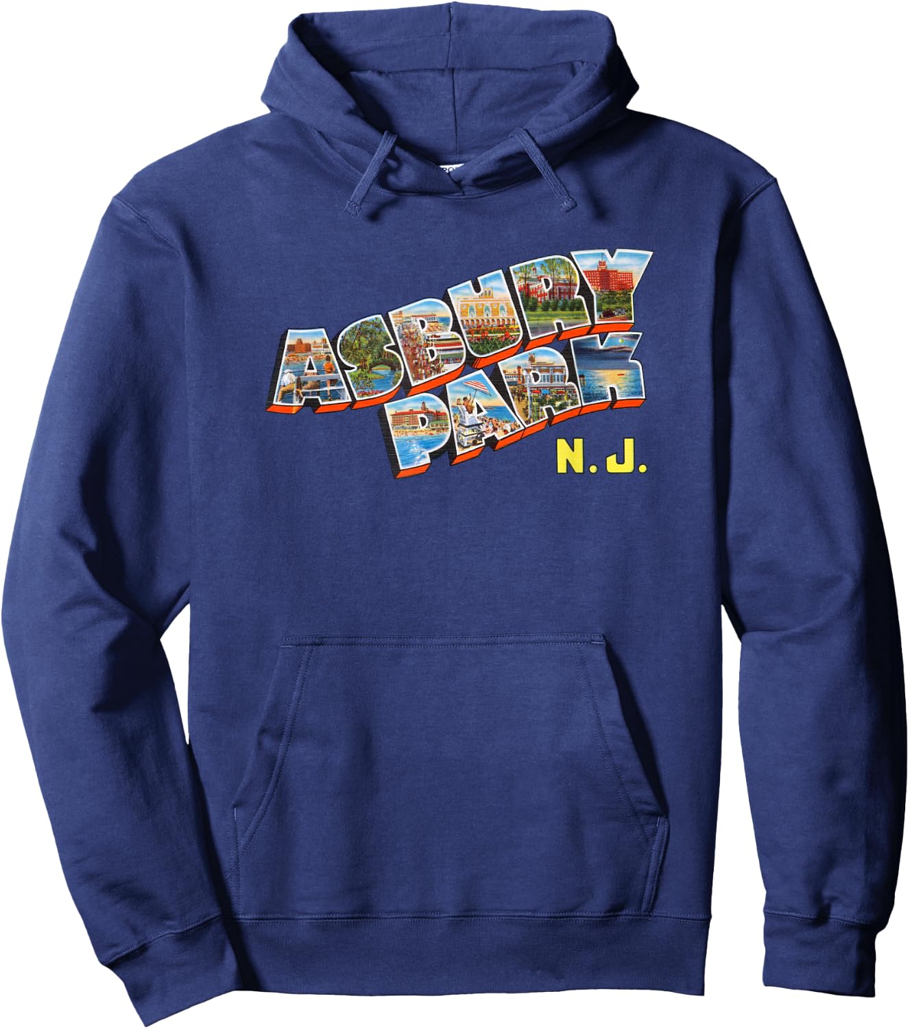 Asbury Park New Jersey Shirt NJ Retro Vintage Hoodie - Hoodie | Navy