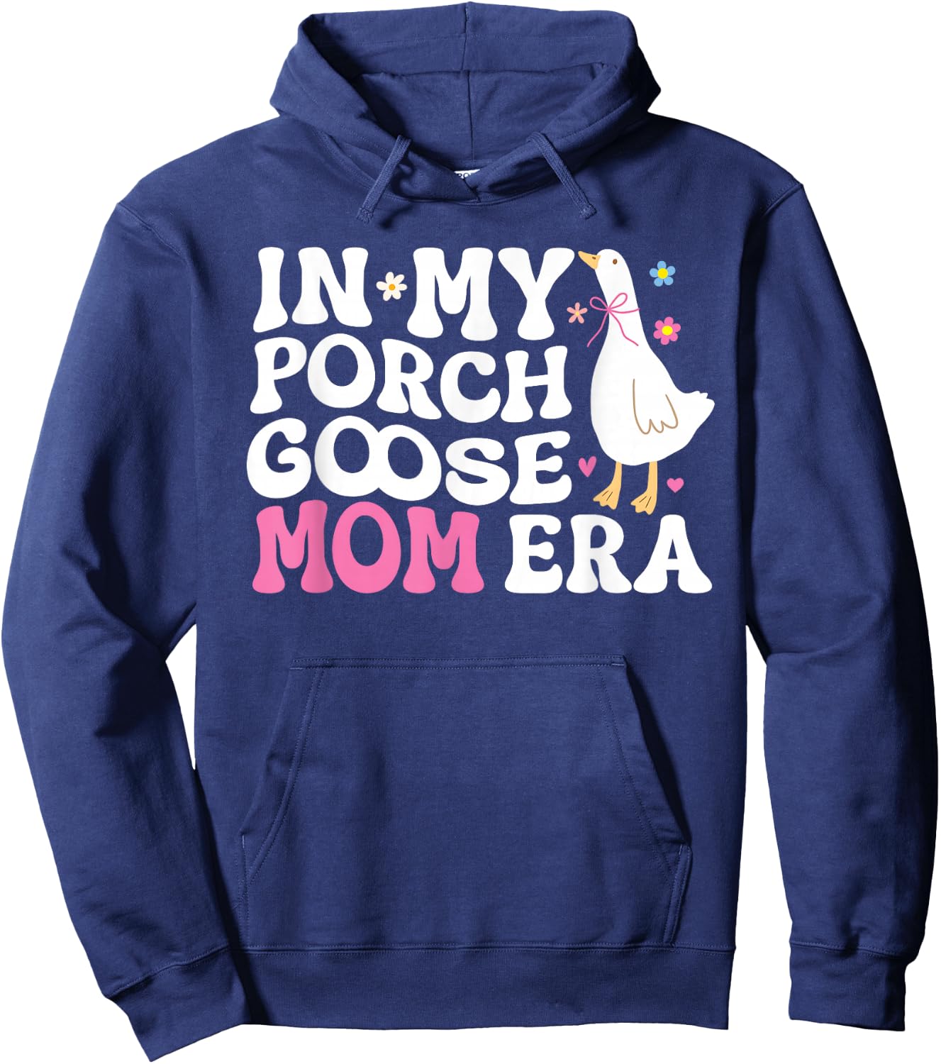 cool In My Porch Goose Mom Era Hoodie - Hoodie | Navy