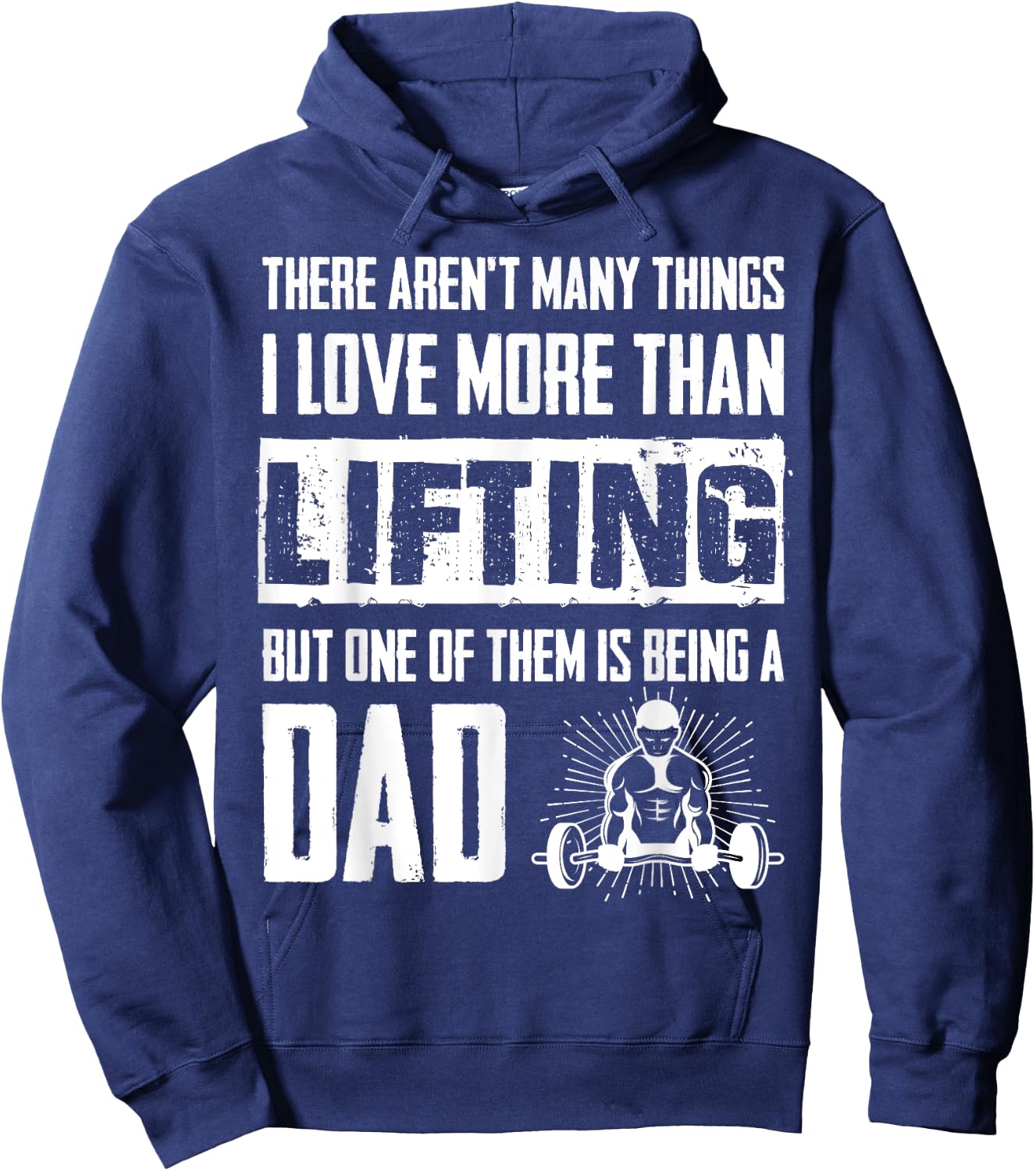 Weightlifter Dad Quote - Father Weightlifting Hoodie - Hoodie | Navy