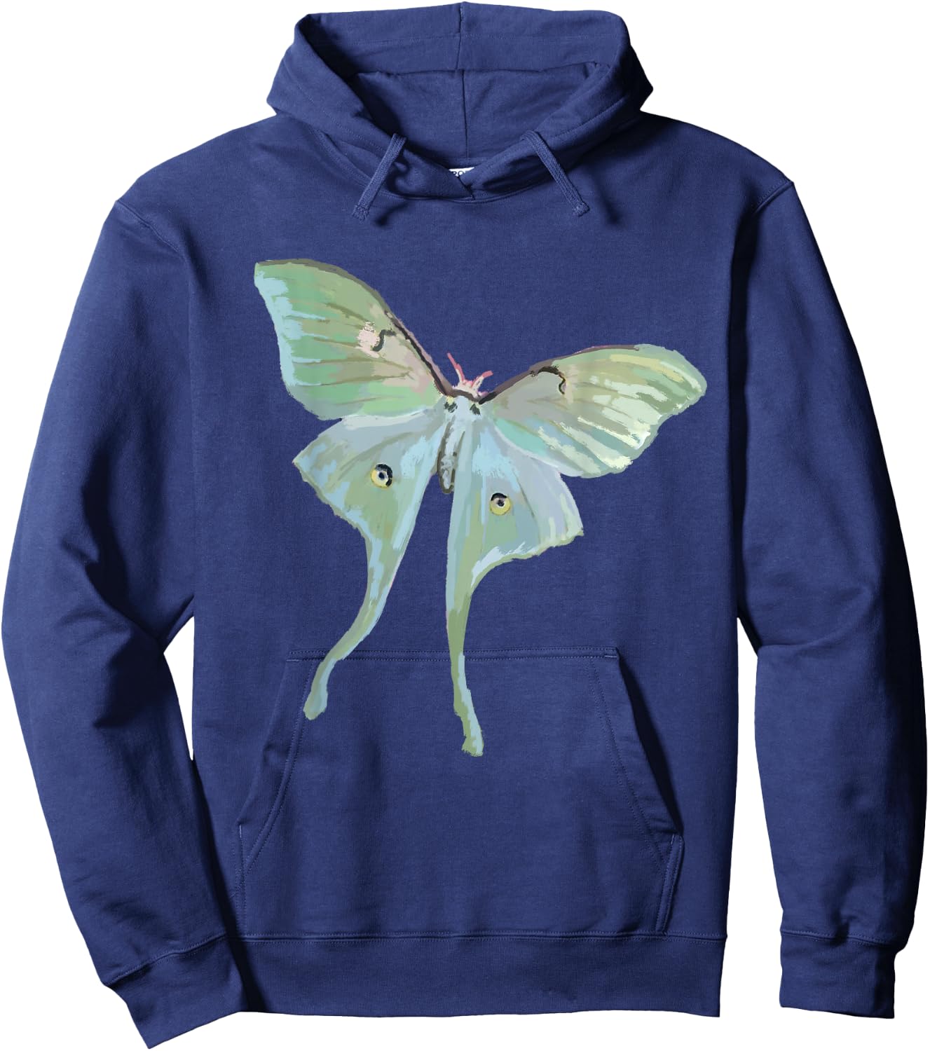 Moon Luna Moth T Shirt Hoodie - Hoodie | Navy