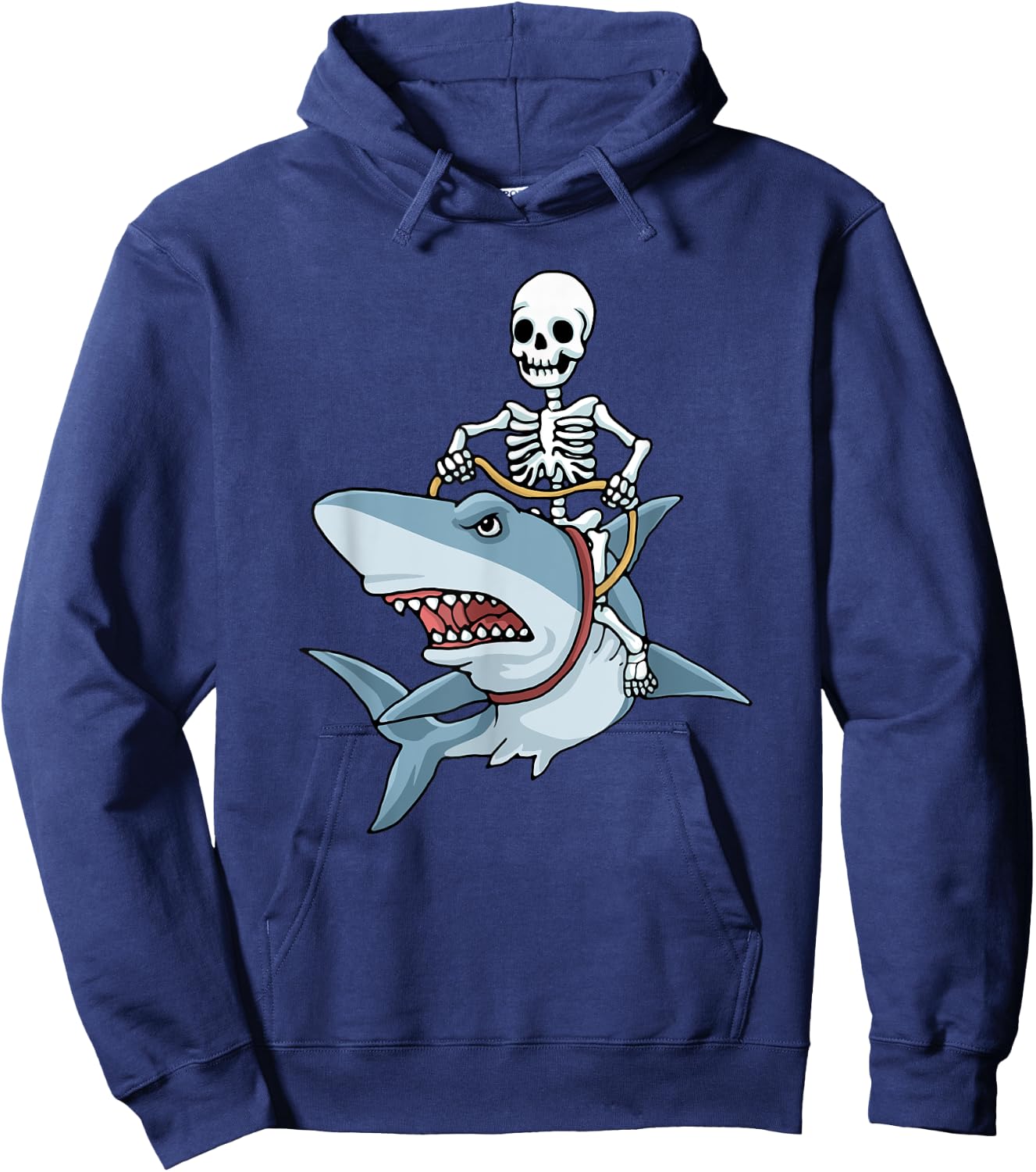 Halloween shark skeleton funny Halloween Hoodie - Hoodie | Navy