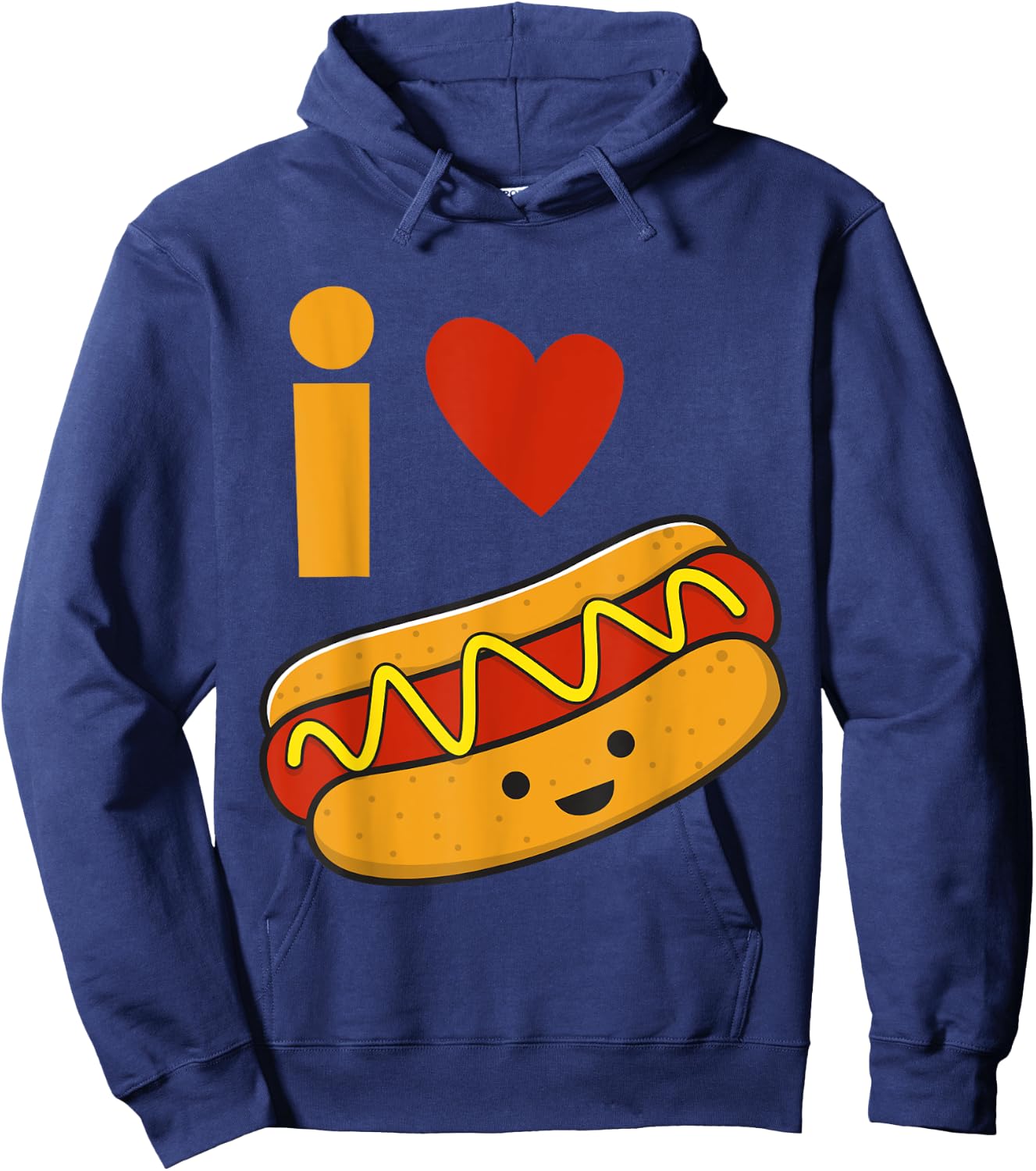 I Love Hot Dog Shirt Women Girls Kids Hoodie - Hoodie | Navy