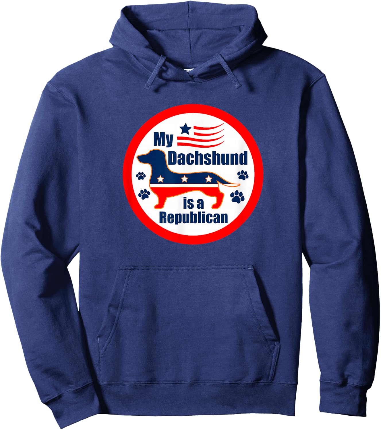 My Dachshund Is A Republican Hoodie - Hoodie | Navy