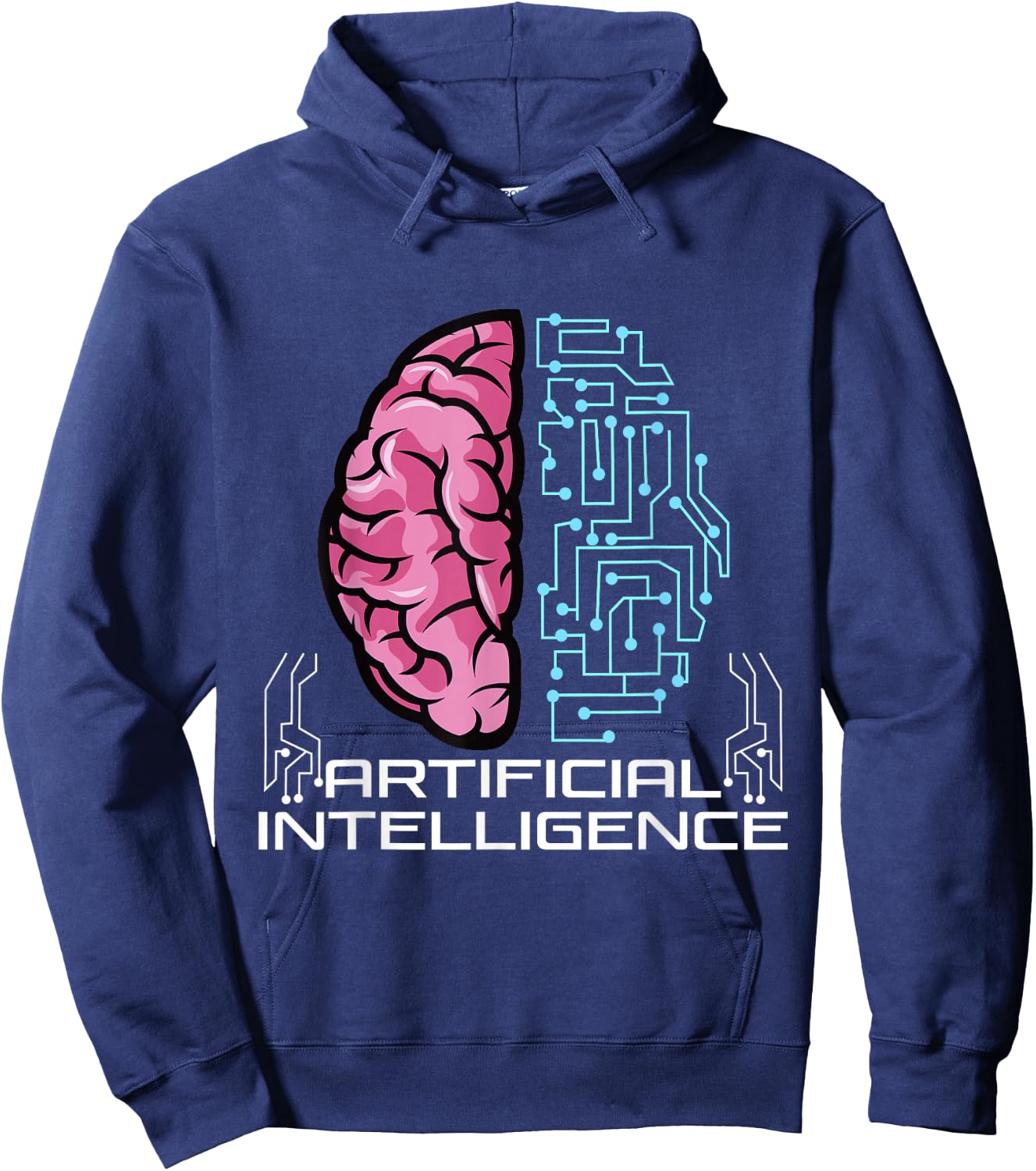 Artificial Intelligence , AI Shirt, Robot AI Hoodie - Hoodie | Navy
