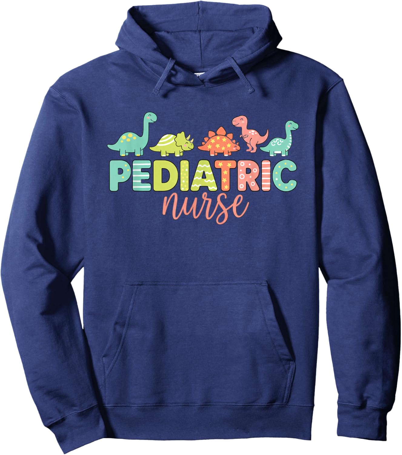 Pediatric Nurse Dinosaur Pediatrician Design Hoodie - Hoodie | Navy