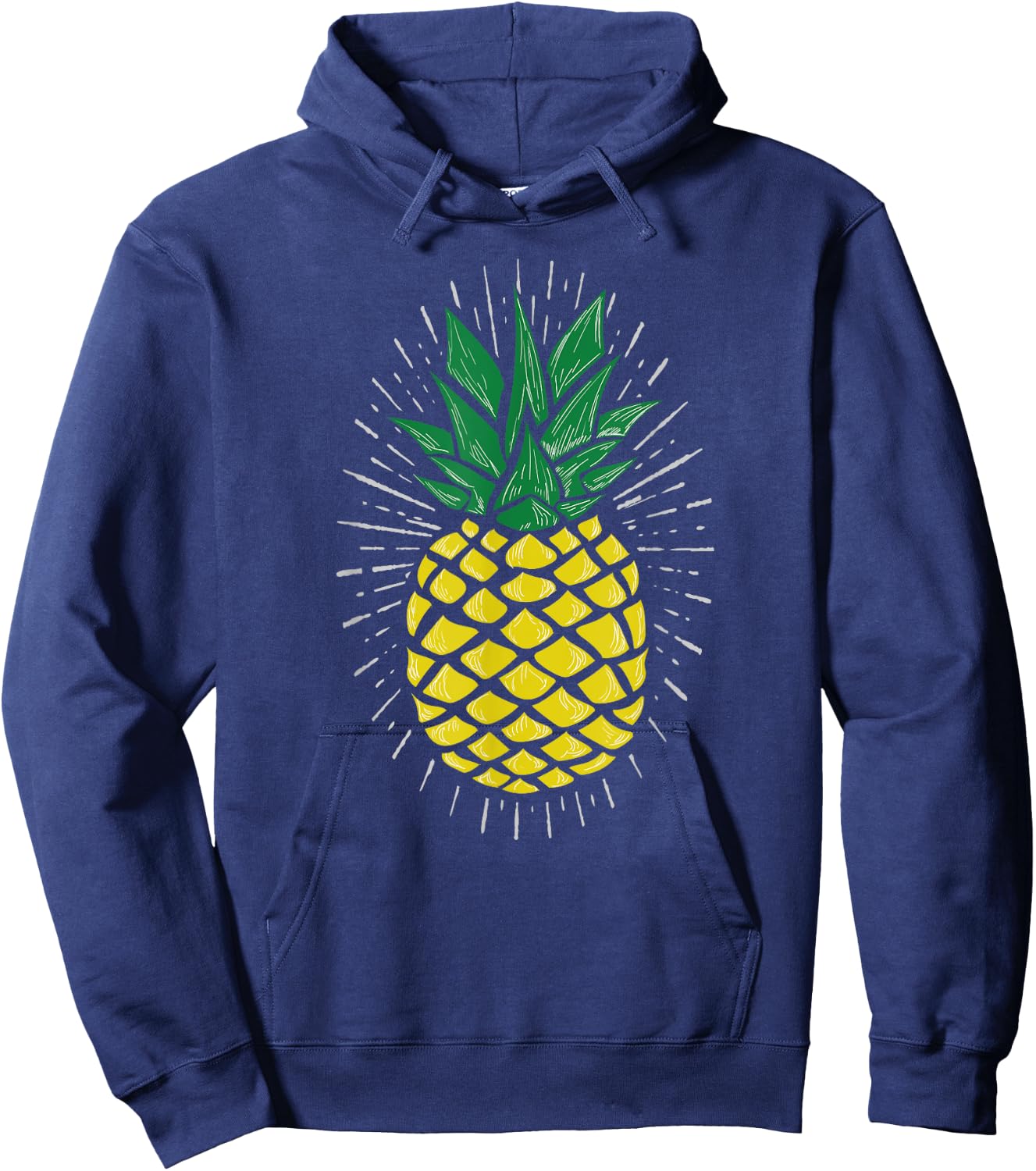 Pineapple Design Hoodie - Hoodie | Navy