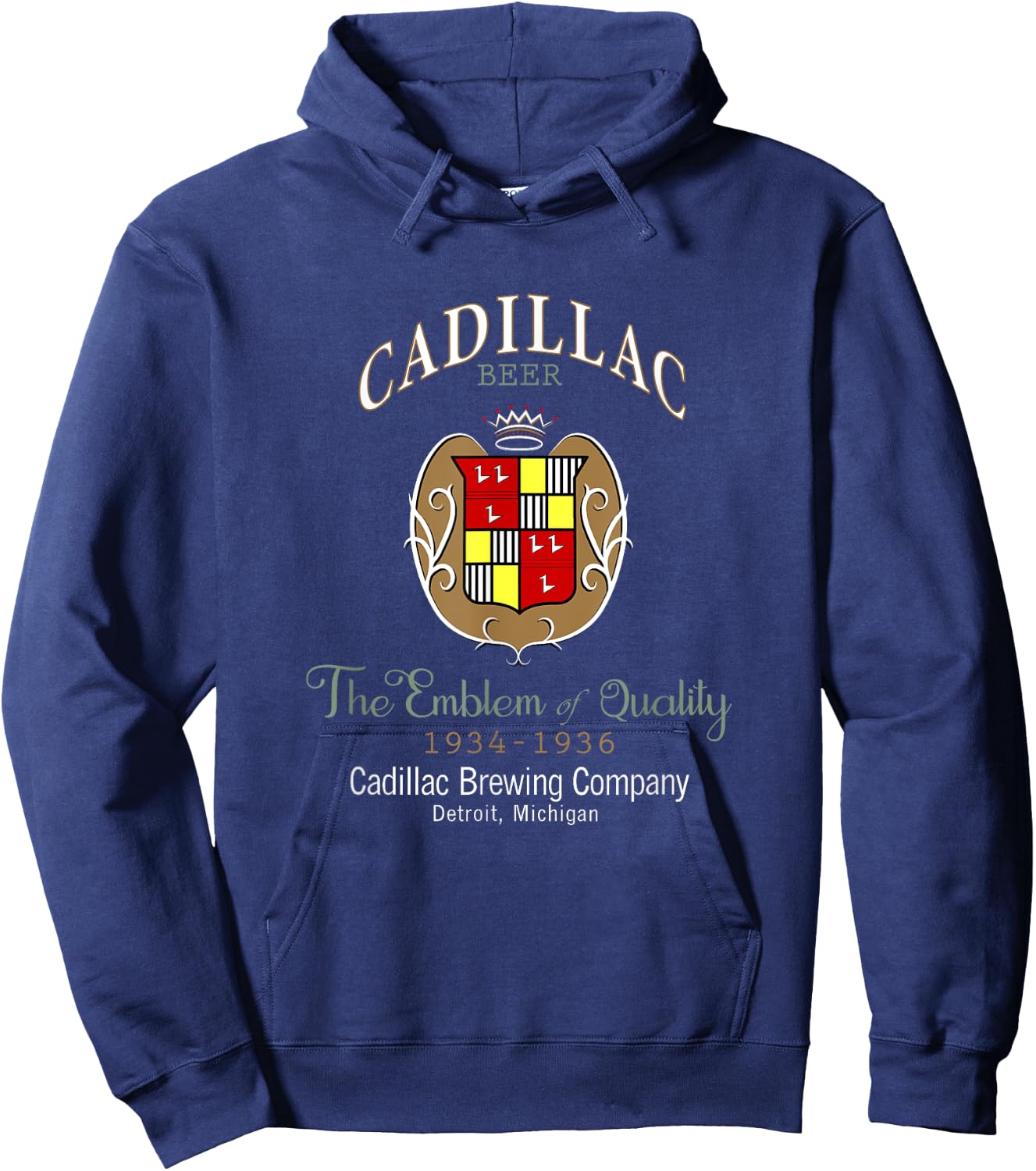 Prohibition Era Cadillac Brewing Company Hoodie - Hoodie | Navy