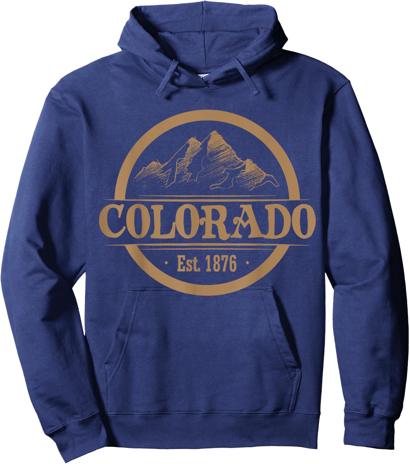Colorado Souvenir Mountains Hoodie - Hoodie | Navy