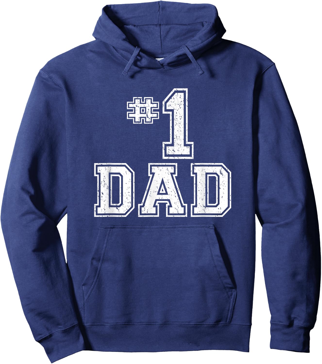 #1 Dad Number One Father's Day Vintage Style Hoodie - Hoodie | Navy