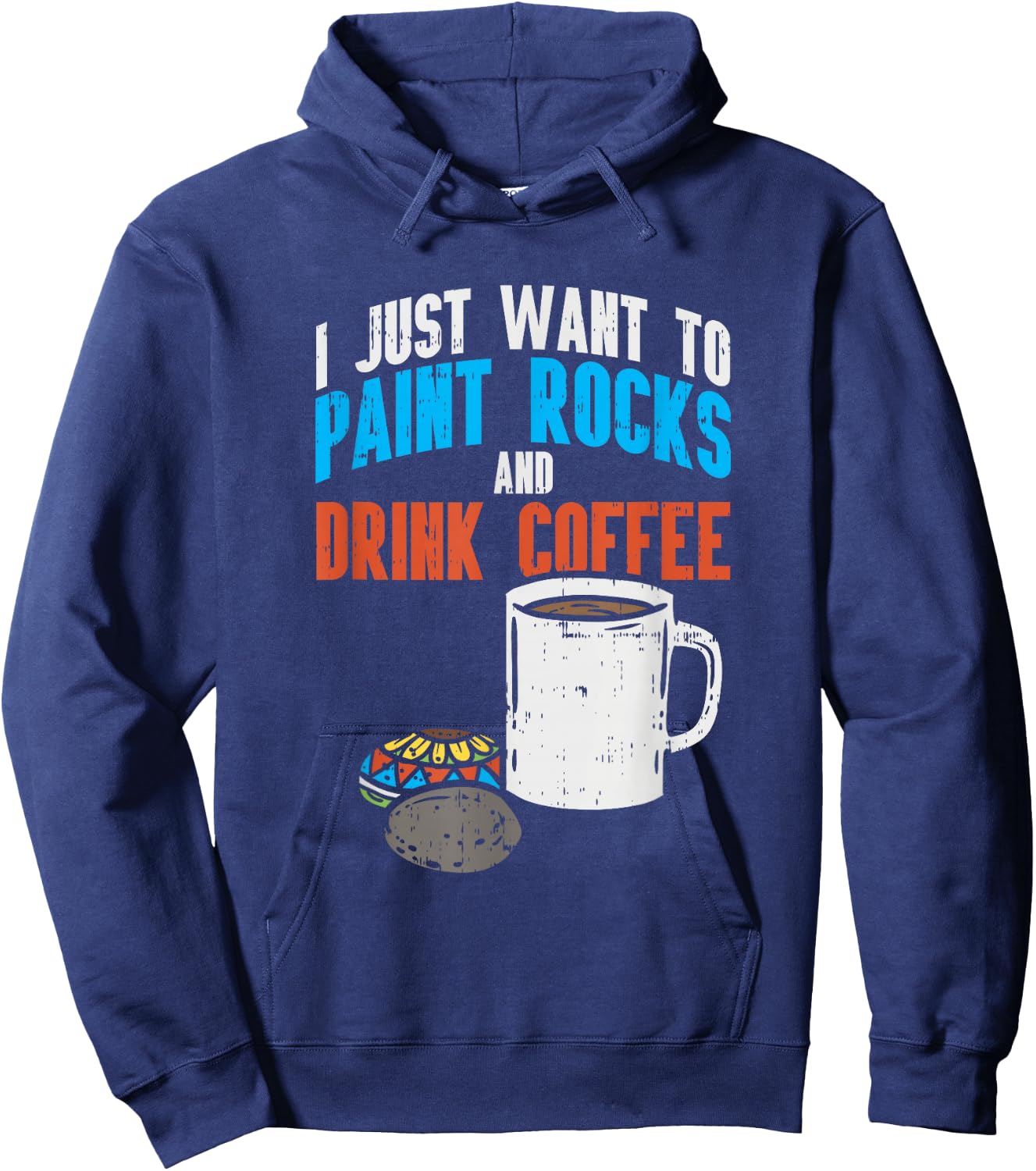 Rock Painting Adults Design for a Rock Painter Hoodie - Hoodie | Navy