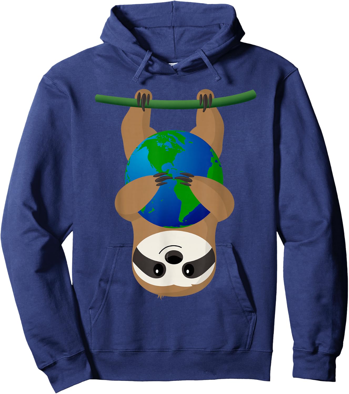 Earth Day Love The Earth Sloth Hoodie - Hoodie | Navy