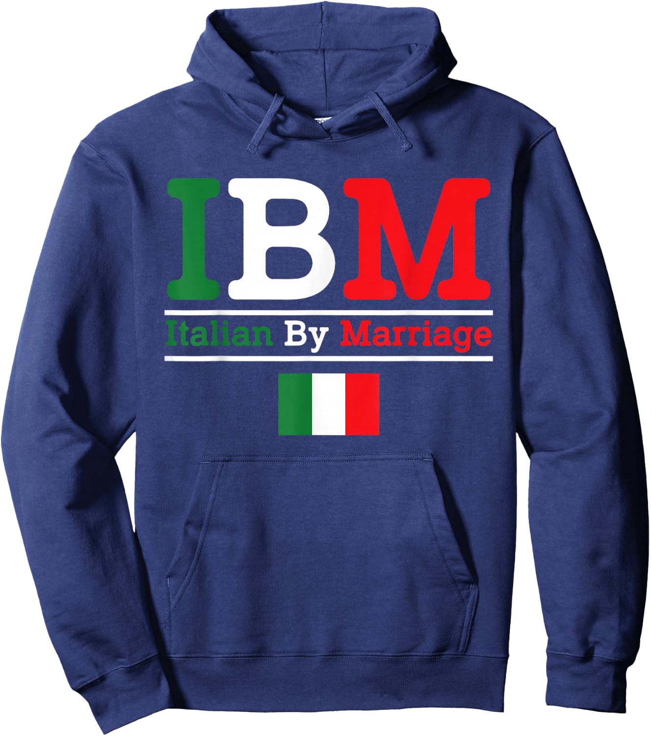 Italian by Marriage Funny Italian T shirt Hoodie - Hoodie | Navy