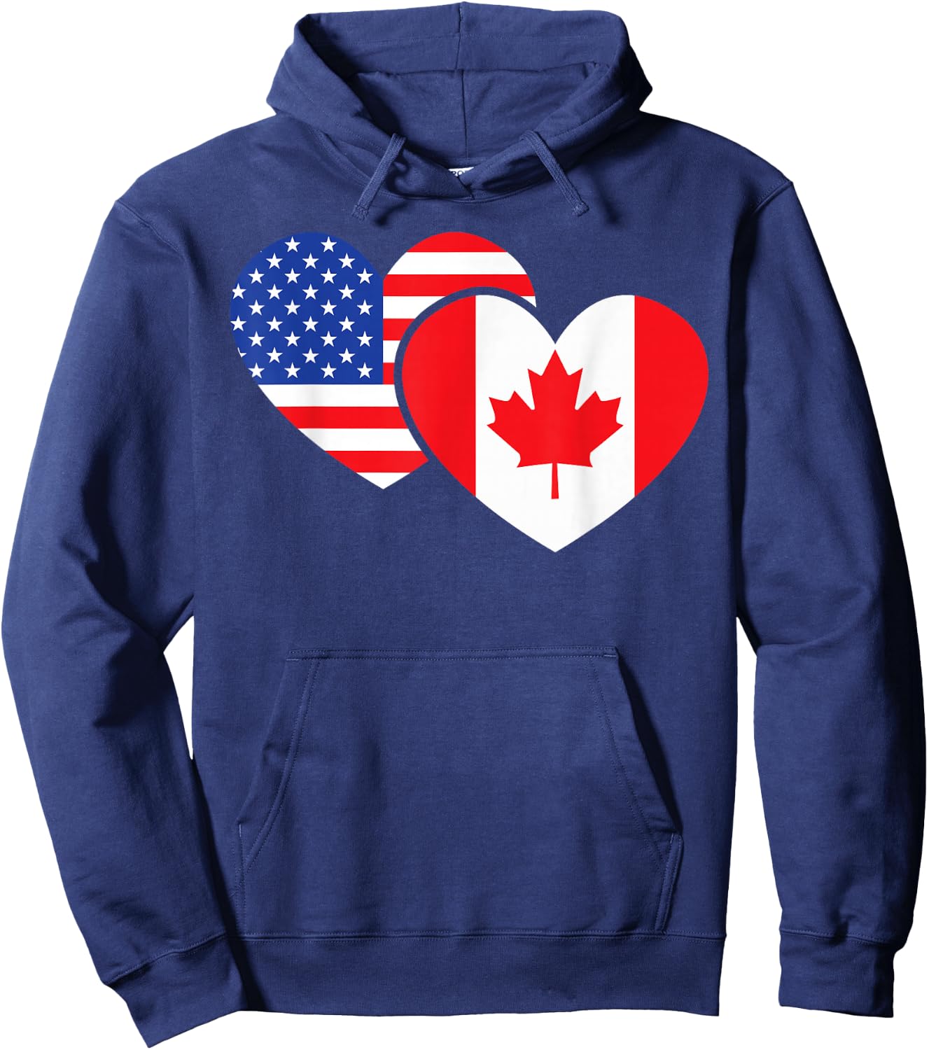 Friendship I Love Canada American Heart Cool Hoodie - Hoodie | Navy