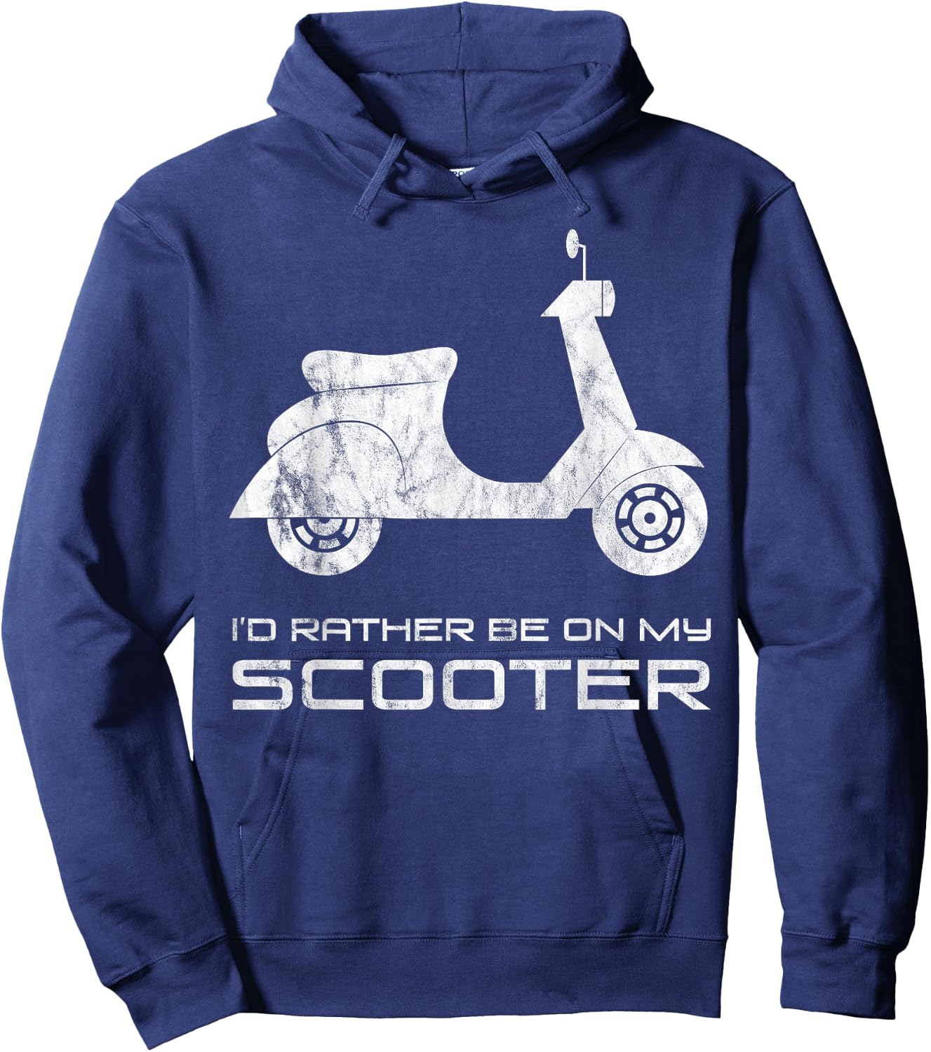 I'd Rather Be on My Scooter Funny Motorbike Hip Hoodie - Hoodie | Navy