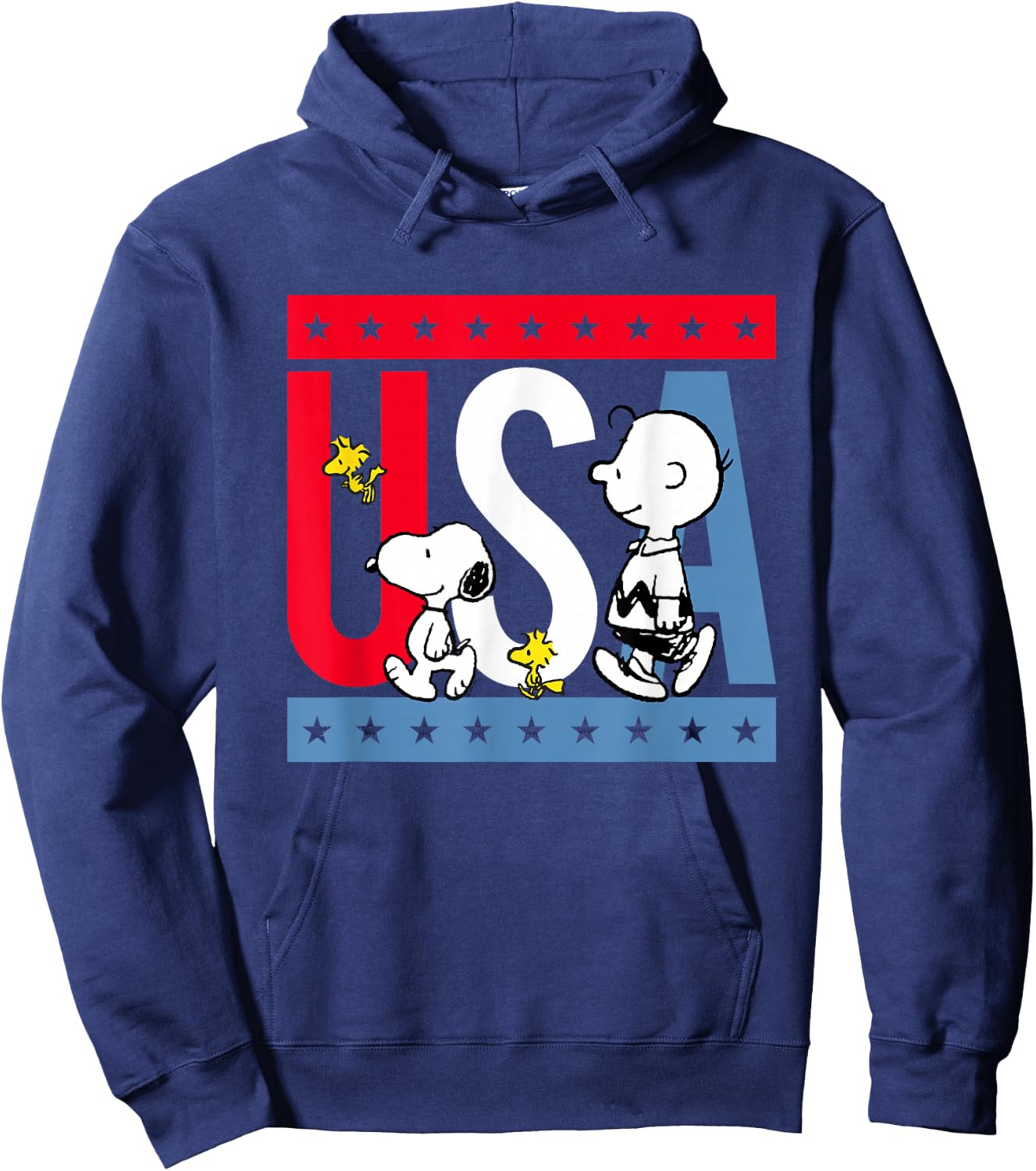 Peanuts Snoopy Americana red White and Blue USA Hoodie - Hoodie | Navy