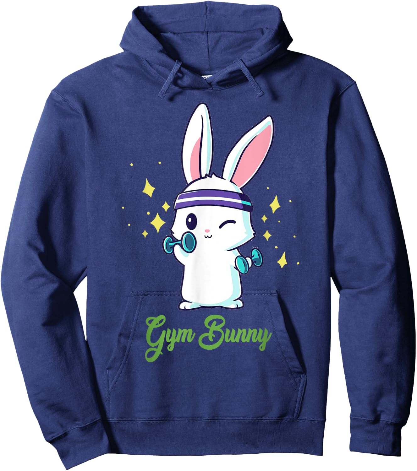 Gym Bunny Fitness Rabbit Lover Gym Workout Hoodie - Hoodie | Navy