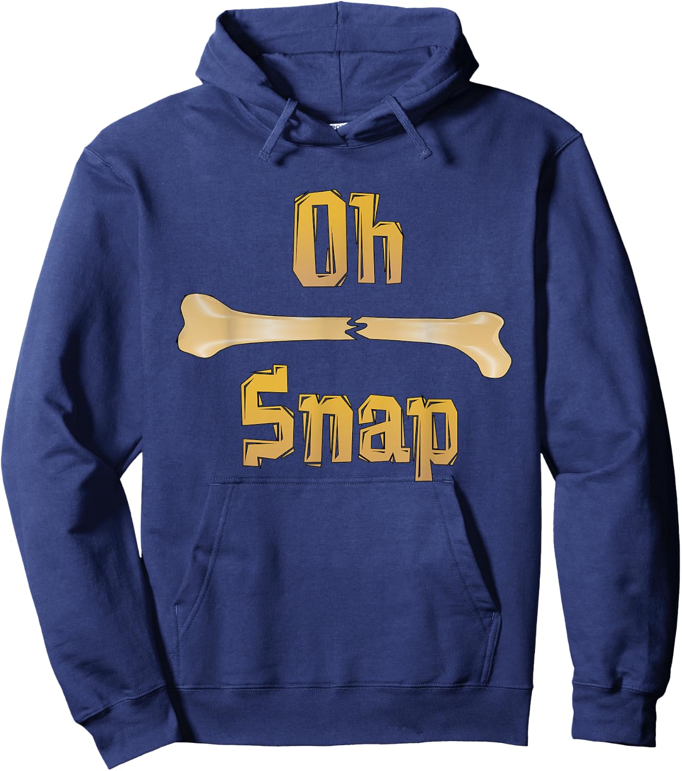 Funny Anatomy Gift - Oh, Snap - Broken Leg Pun Hoodie - Hoodie | Navy