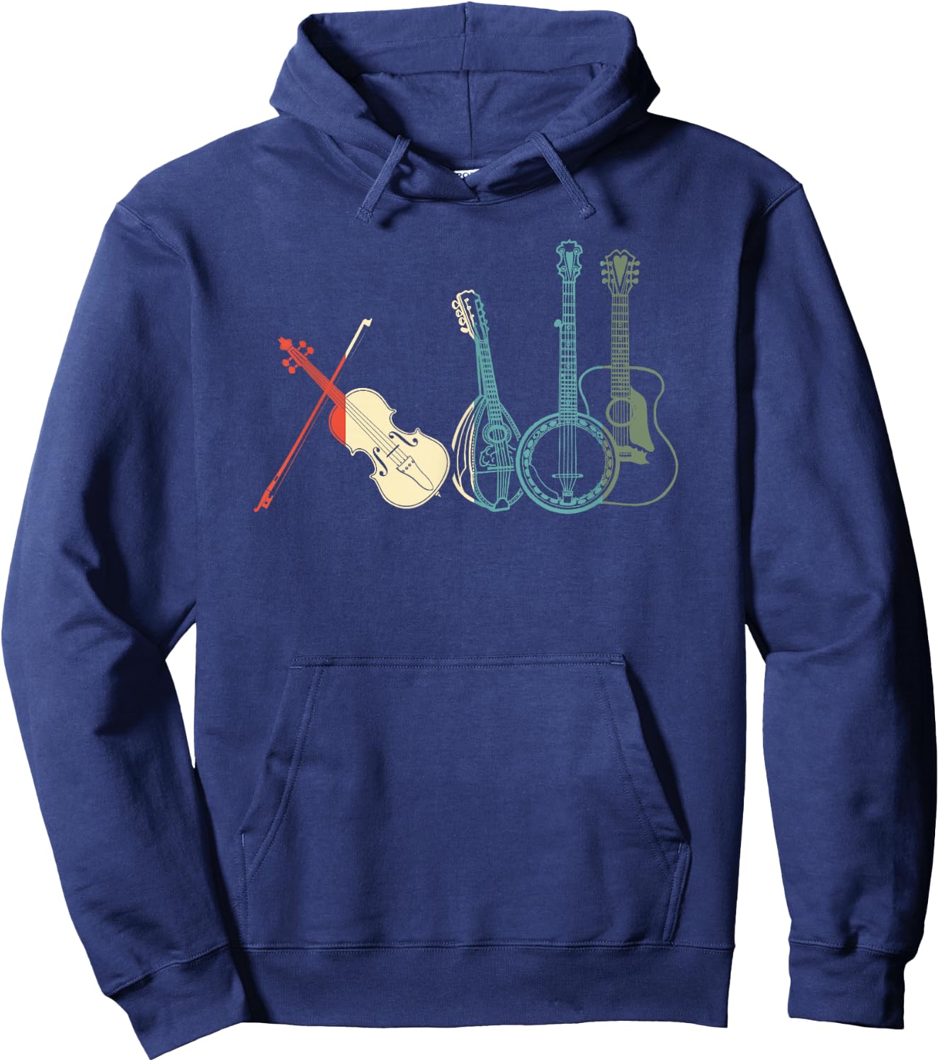 Guitars Banjos Fiddle Mandolin Hoodie - Hoodie | Navy