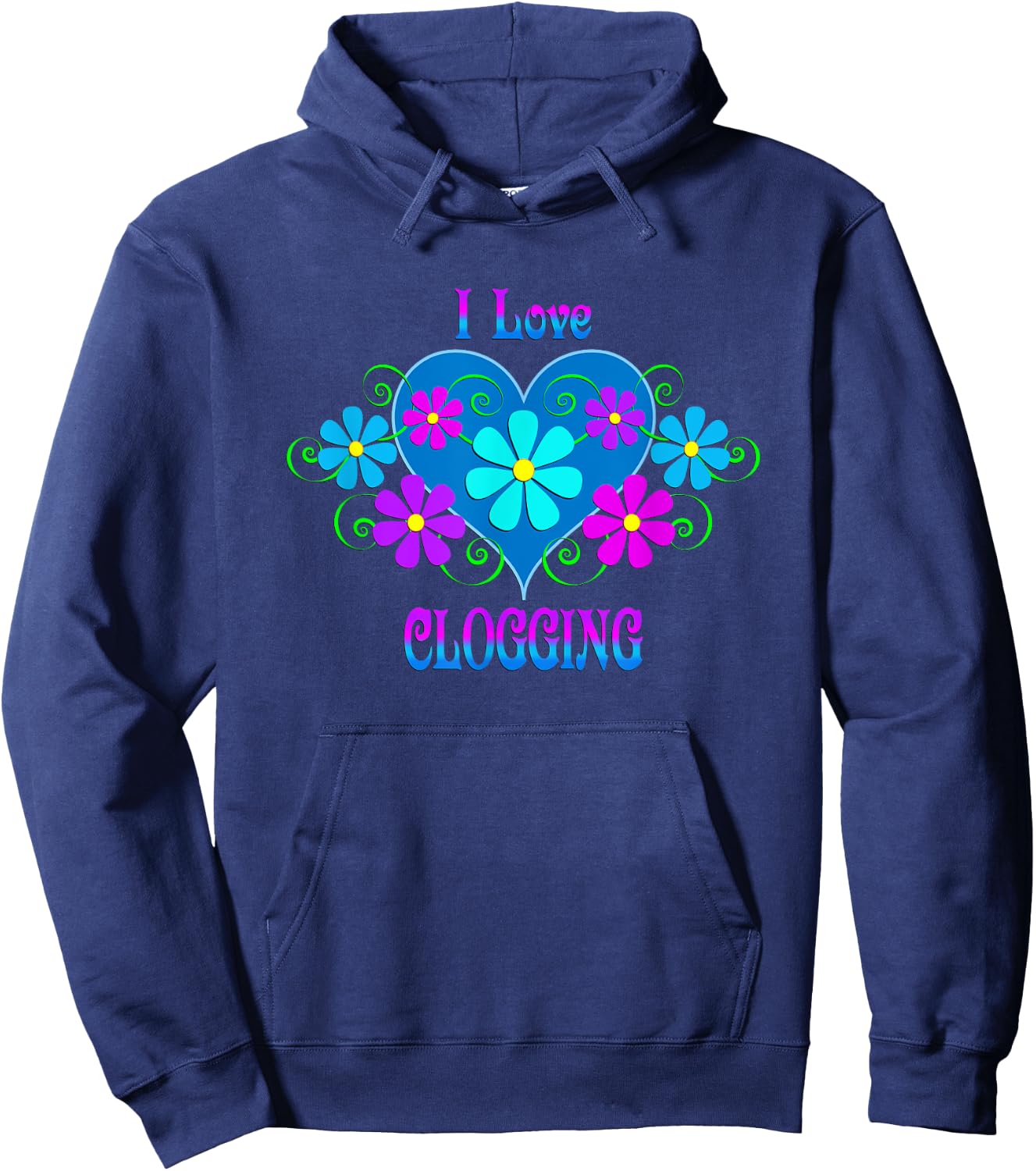 I Love Clogging Hoodie - Hoodie | Navy