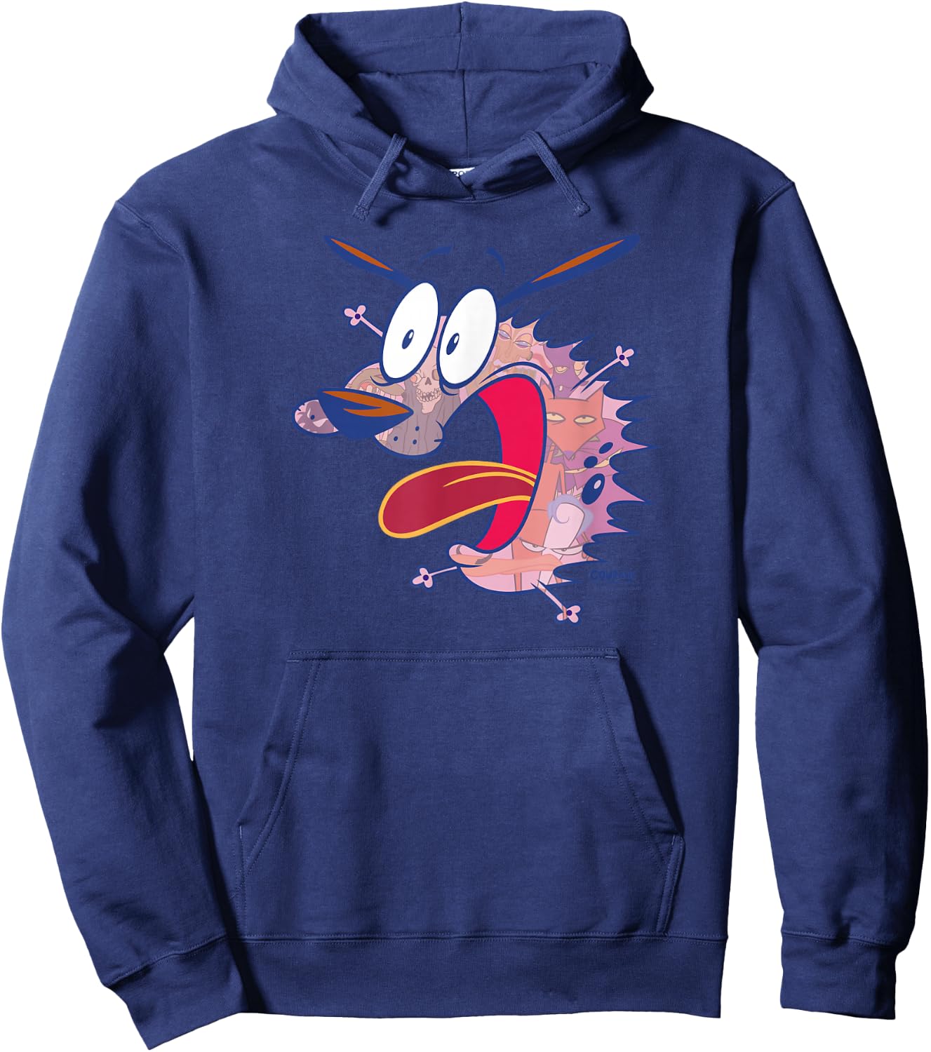 Courage The Cowardly Dog Evil Inside Small Hoodie - Hoodie | Navy