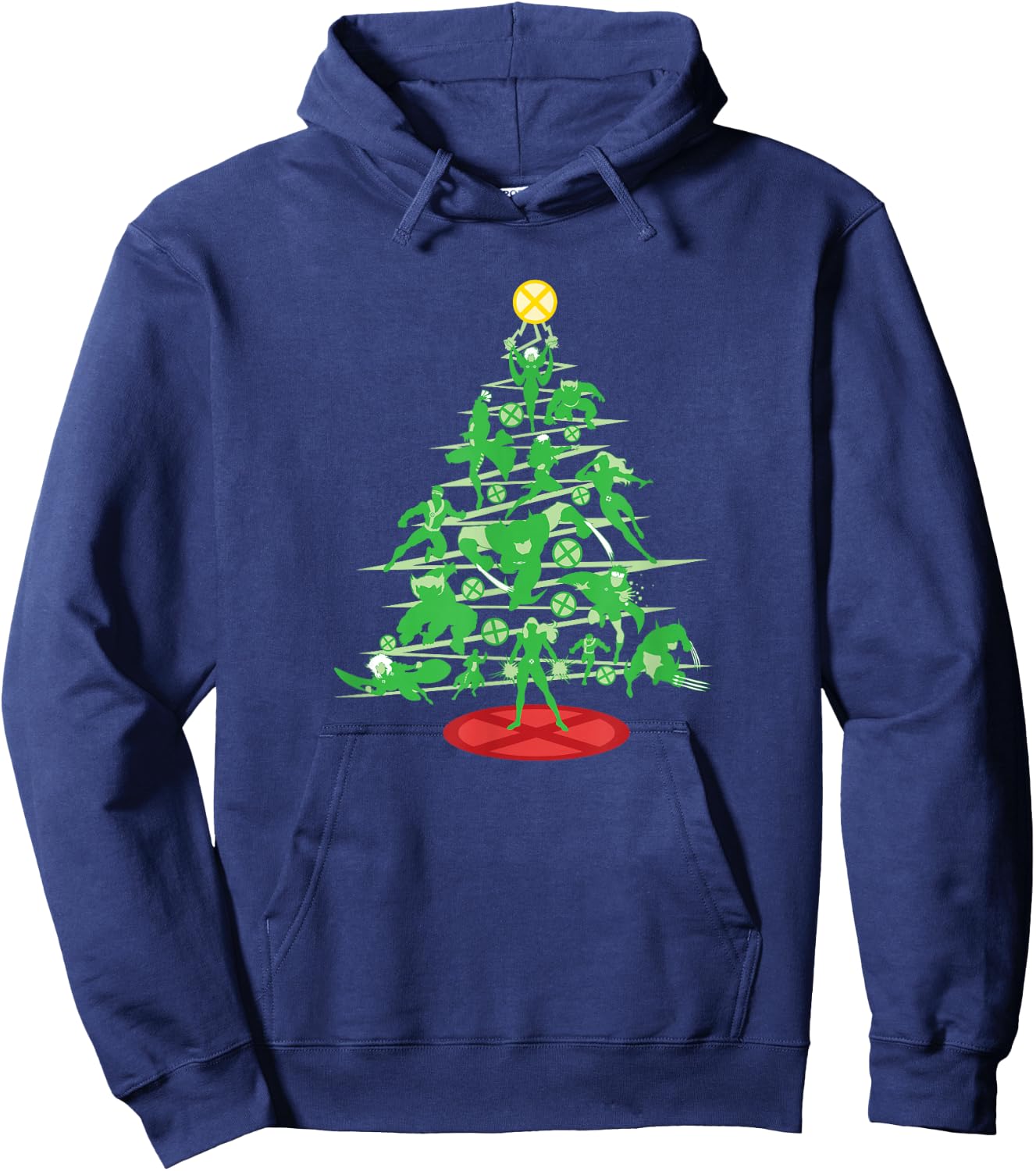 Marvel X-Men Mutant Christmas Tree Hoodie - Hoodie | Navy
