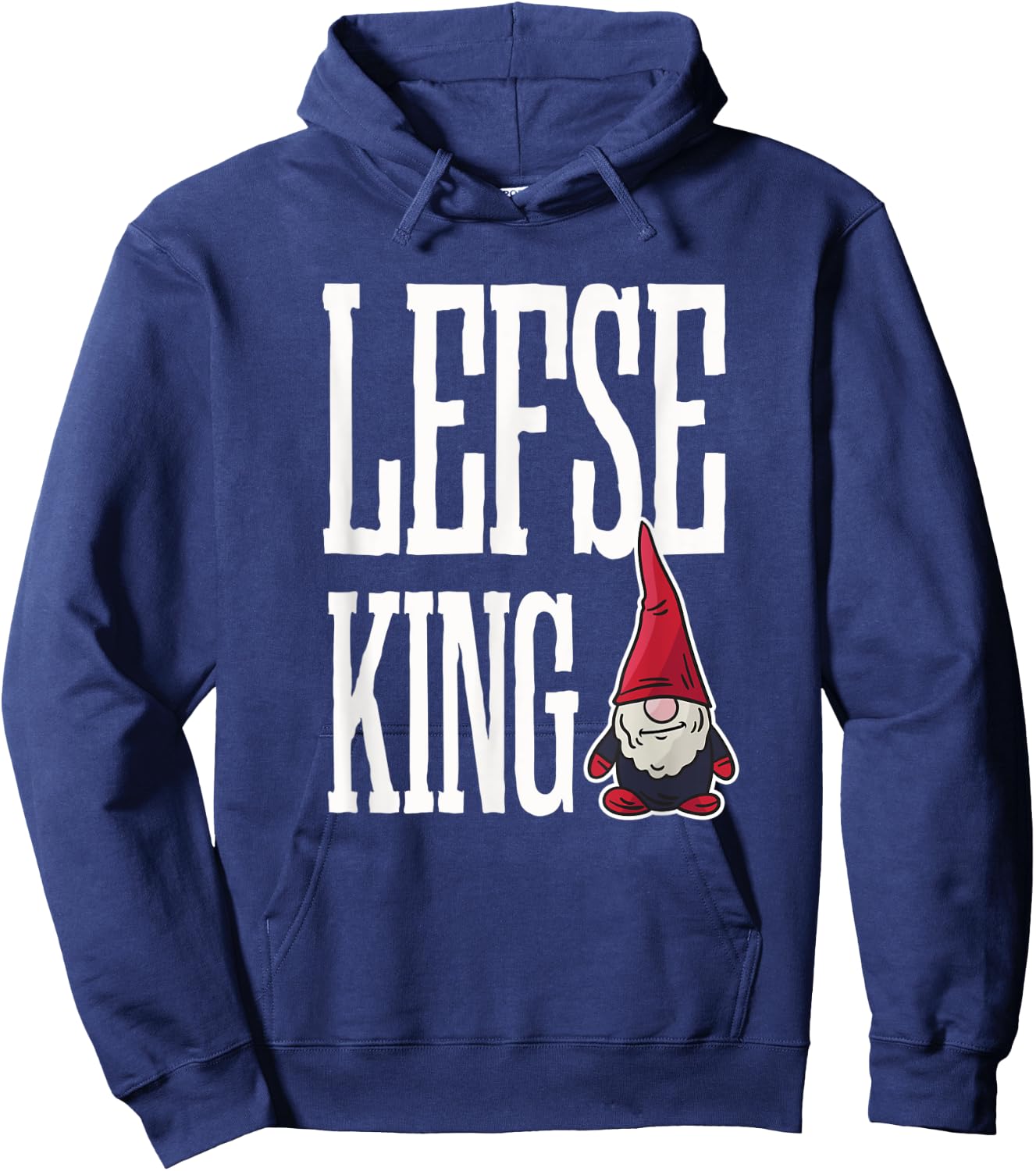 Lefse King | Norwegian Lefse Rolling Christmas Hoodie - Hoodie | Navy