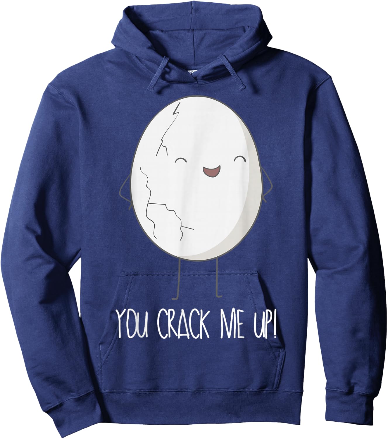 You Crack Me Up Cute Egg Hoodie - Hoodie | Navy