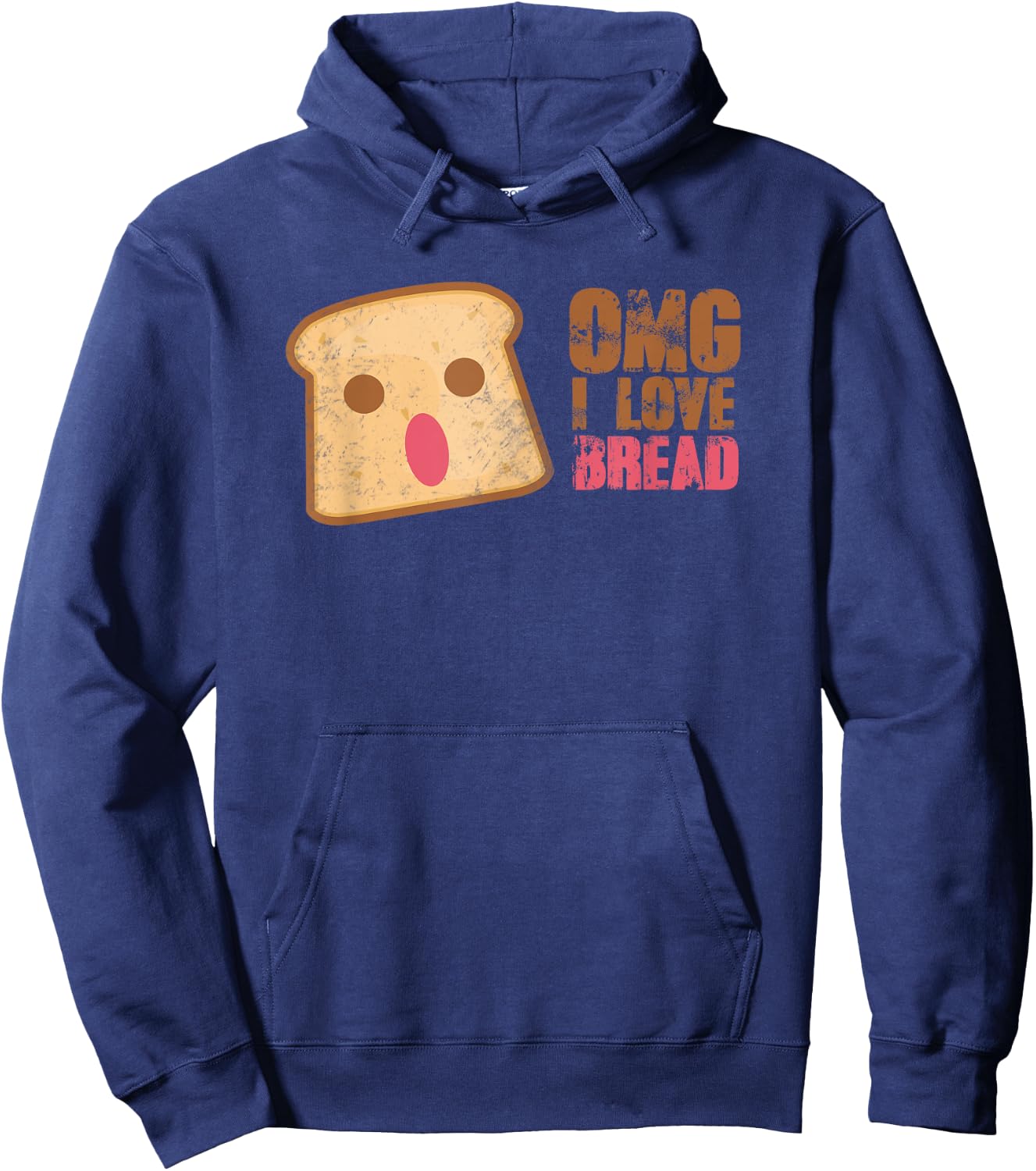 I Love Bread Funny Bread Lover Gift Baker Hoodie - Hoodie | Navy