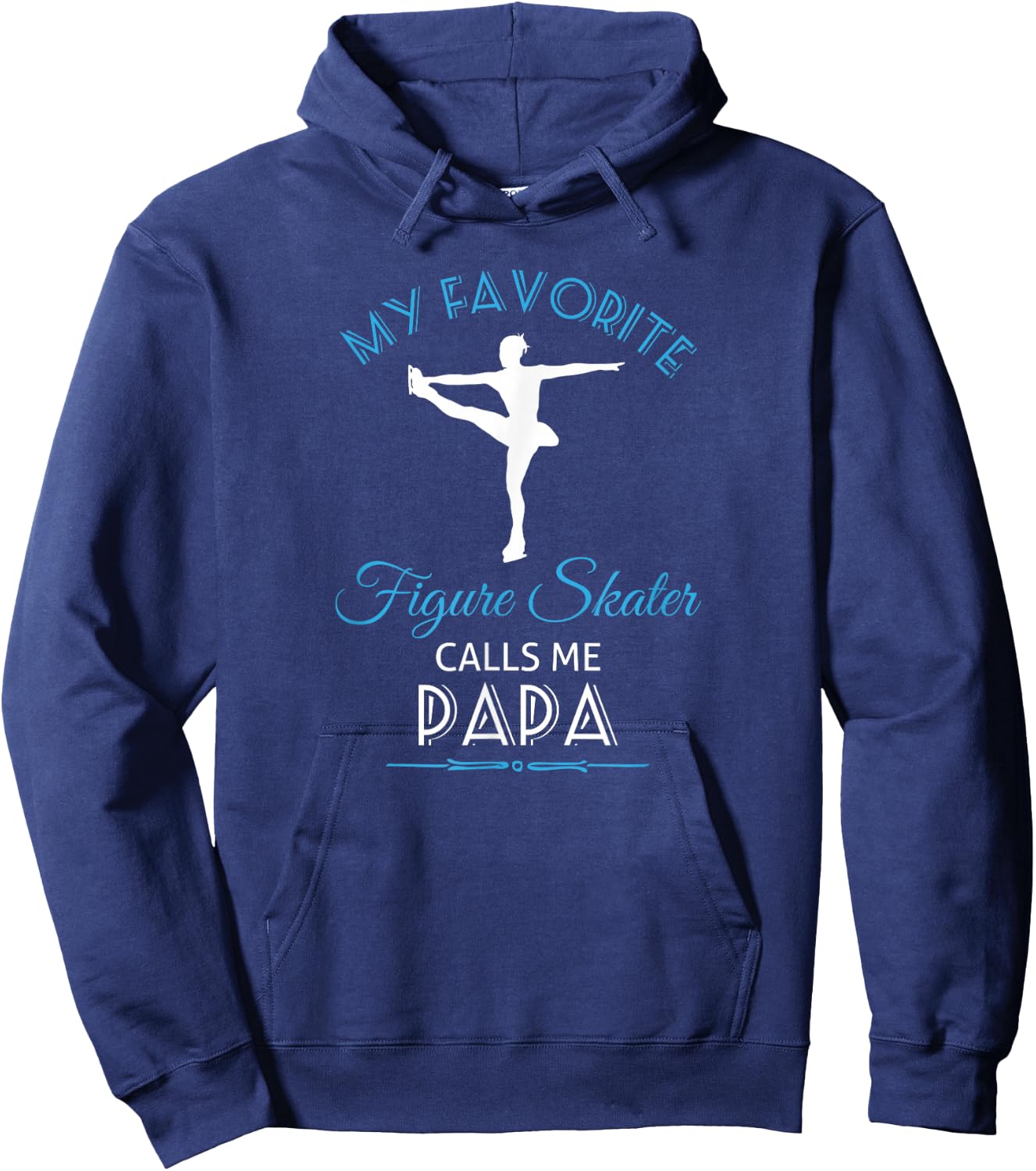 Ice Skating Papa T Shirt - Figure Skater Hoodie - Hoodie | Navy