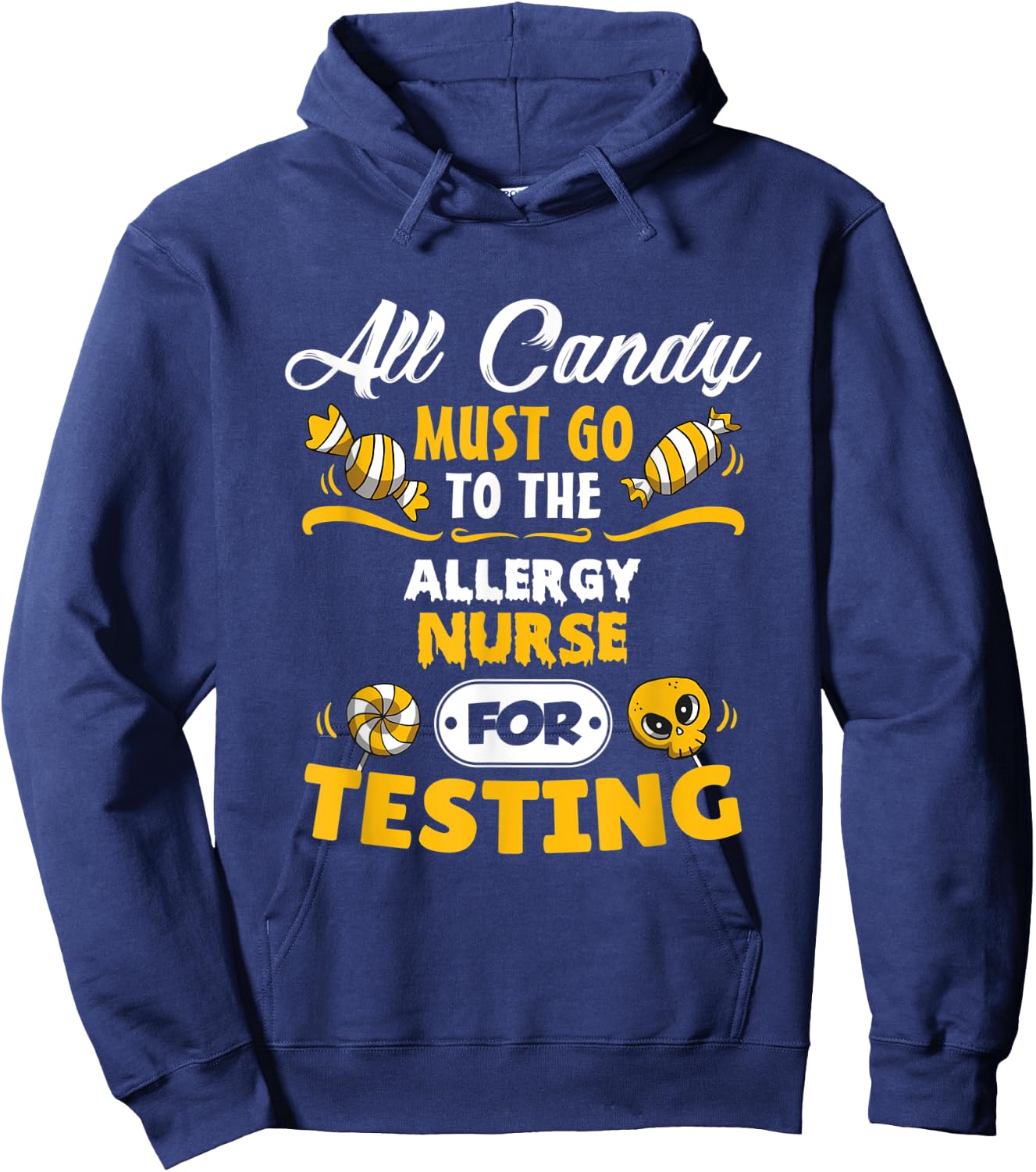 Funny Allergy Nurse Halloween Hoodie - Hoodie | Navy