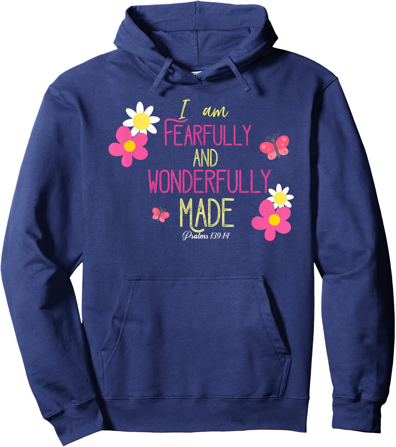 I am fearfully and wonderfully made Hoodie - Hoodie | Navy