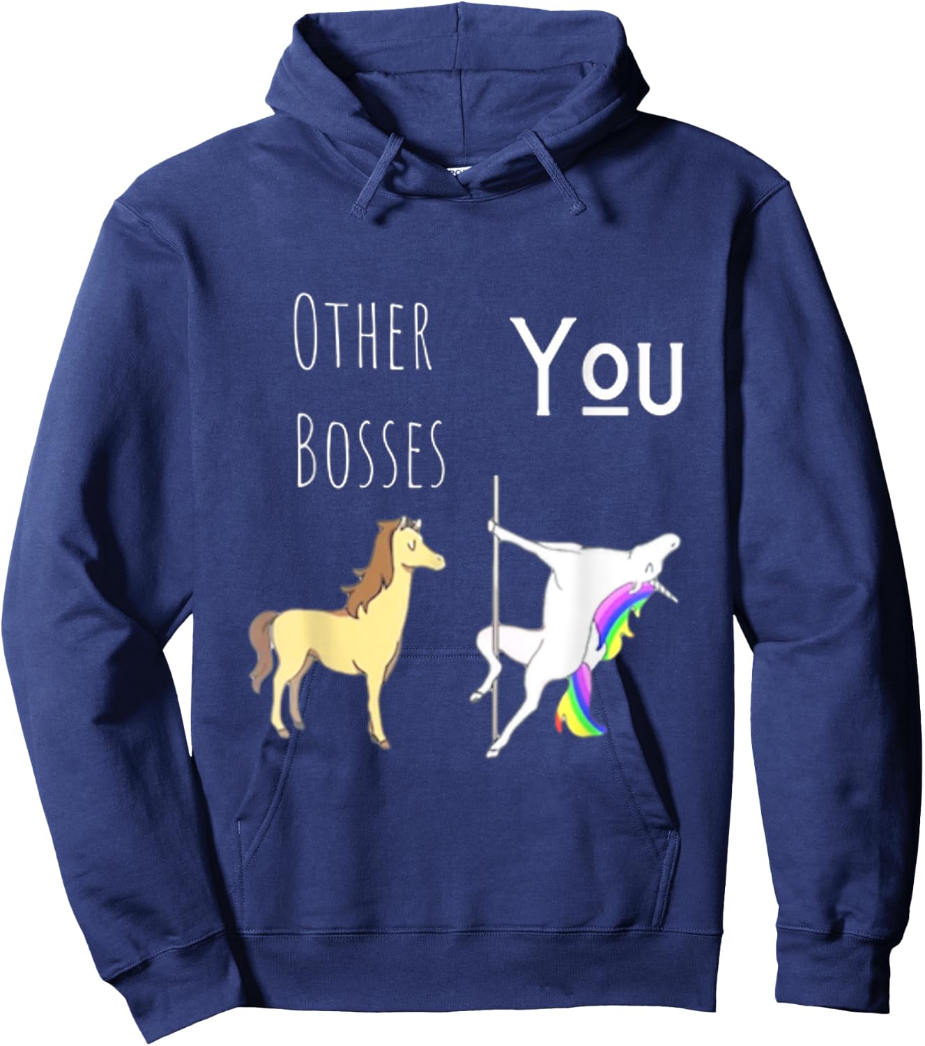 Funny Boss Gifts Fun Unicorn Hoodie - Hoodie | Navy