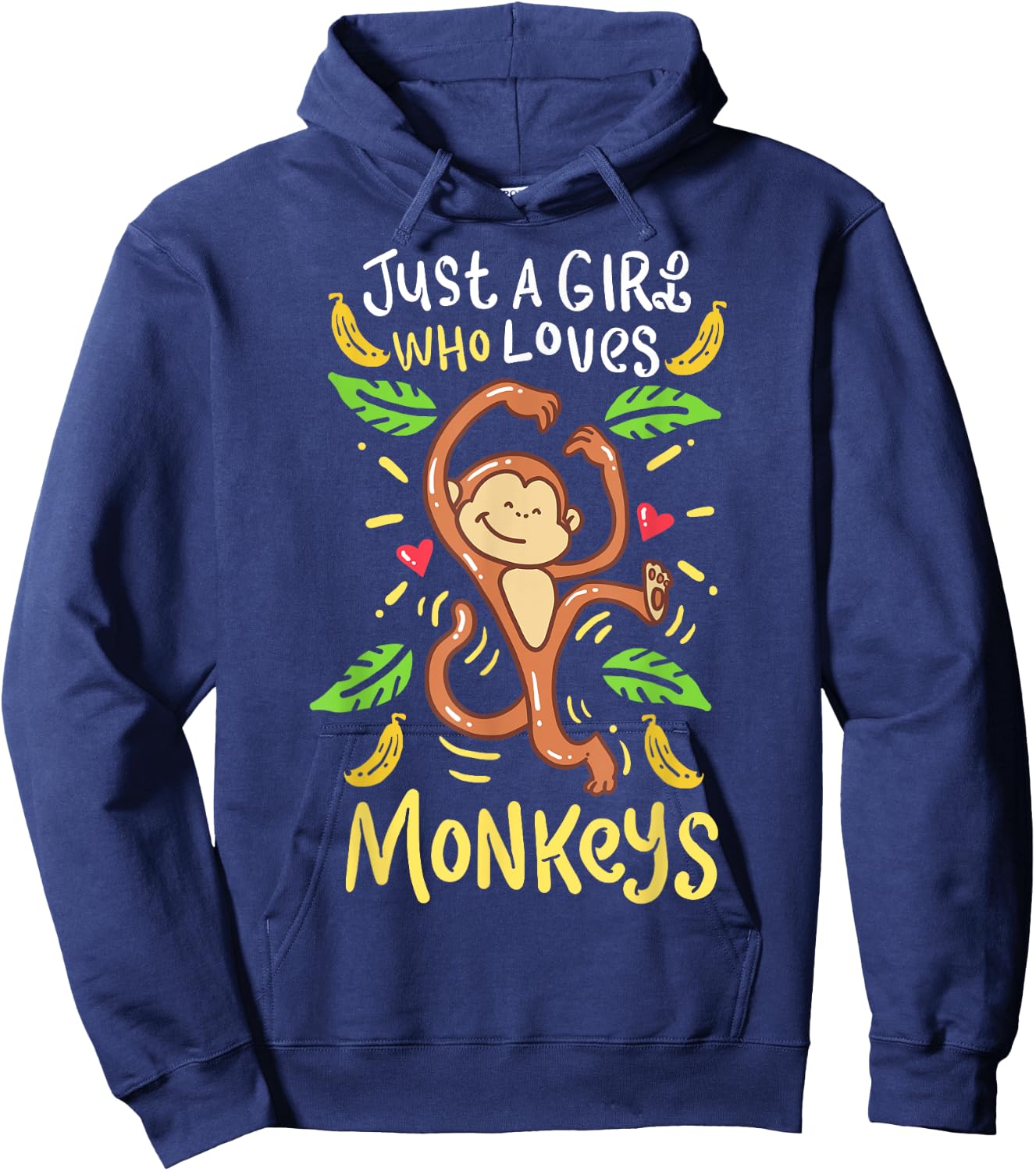 Monkey Primate Zookeeper Funny Gift Hoodie - Hoodie | Navy