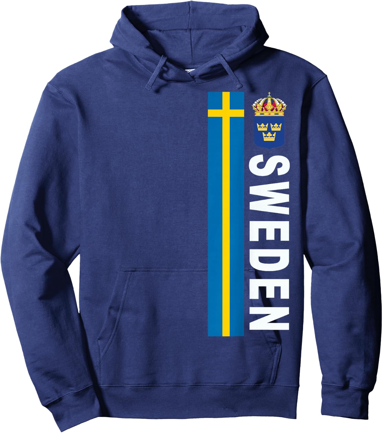 Sweden Soccer-style Swedish Flag Design Hoodie - Hoodie | Navy