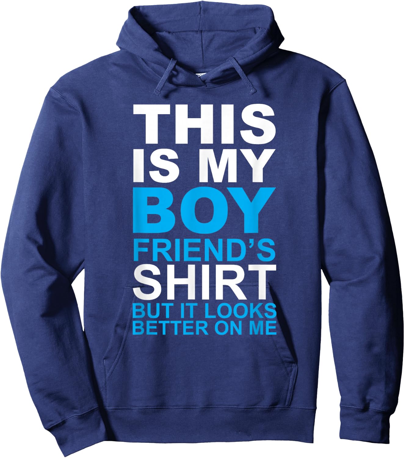 This is my Boyfriend's Shirt Funny Hoodie - Hoodie | Navy