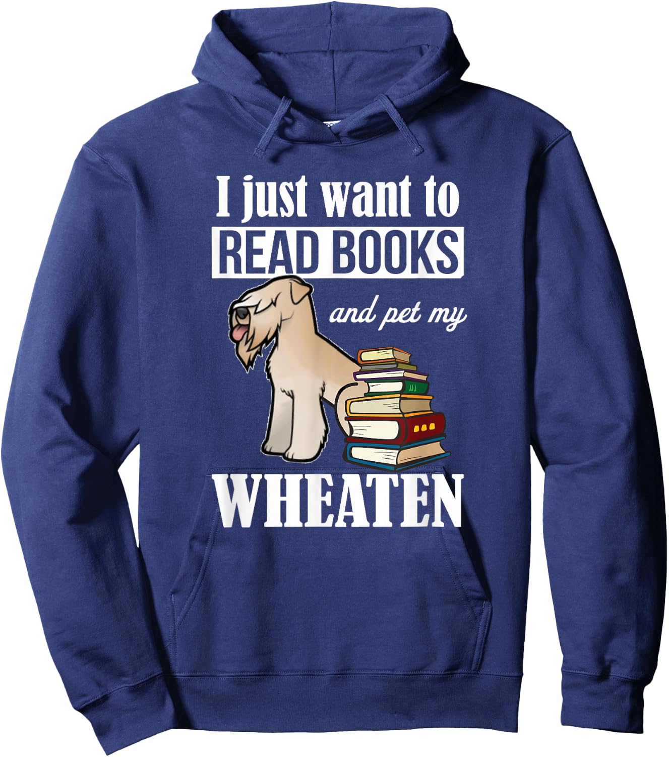 Read Books Wheaten Terrier Lover Hoodie - Hoodie | Navy