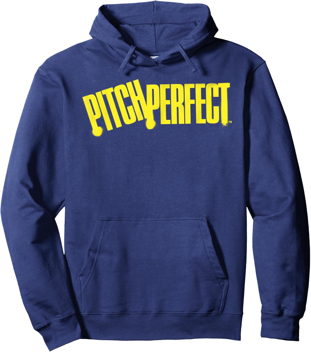 Pitch Perfect Yellow Spray Paint Hoodie - Hoodie | Navy
