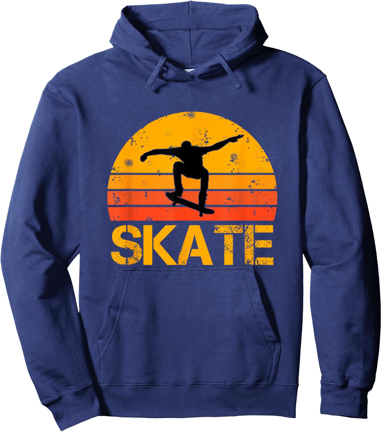 Skateboarder Retro Vintage Skateboarding Hoodie - Hoodie | Navy