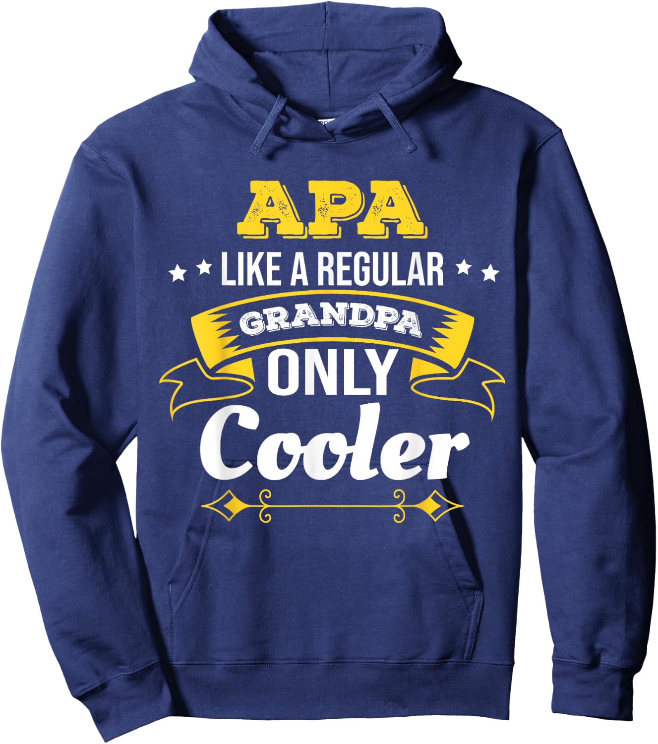 Apa Like Grandpa Only Cooler Grandpa Apa Hoodie - Hoodie | Navy
