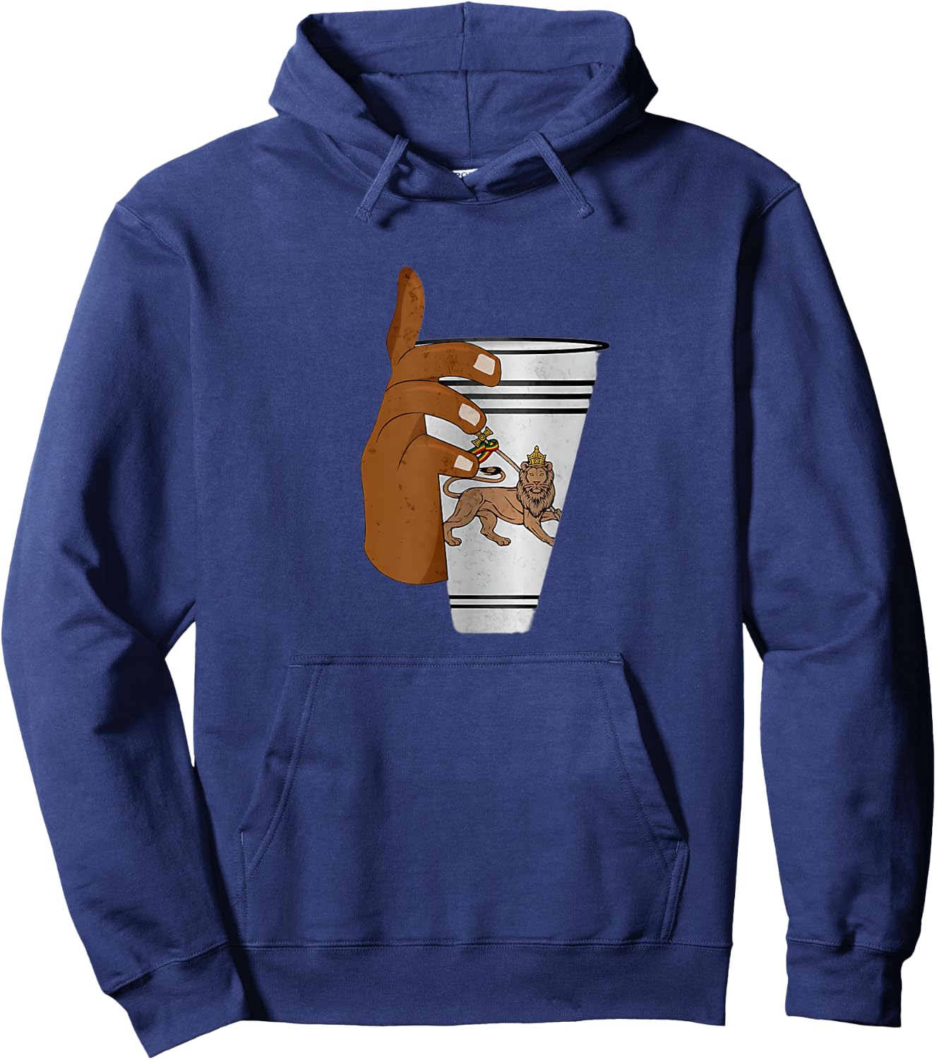 Ethiopian Menelik cup Tela Gesho Hoodie - Hoodie | Navy