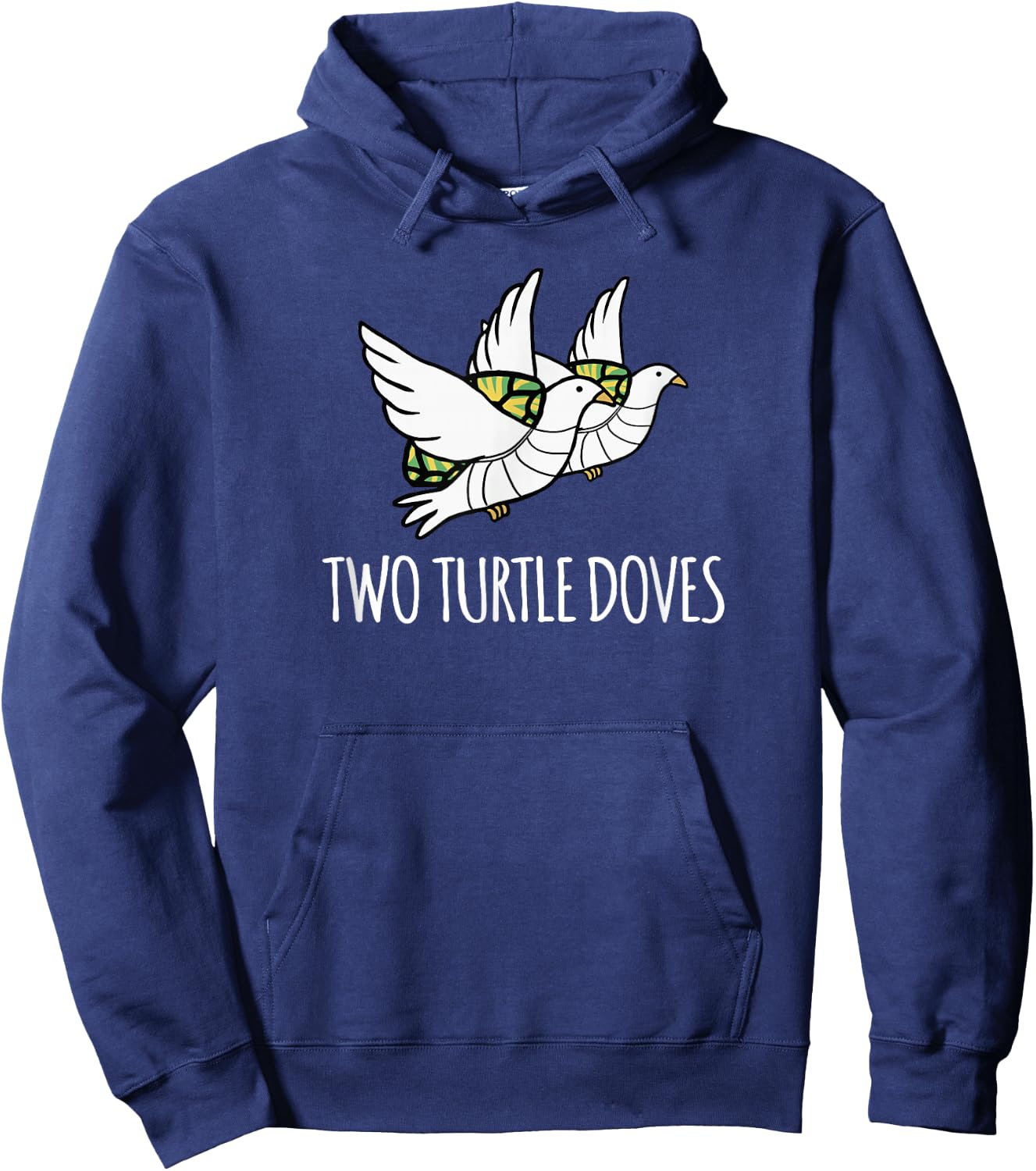 Two Turtle Doves Christmas Song Cute Hoodie - Hoodie | Navy
