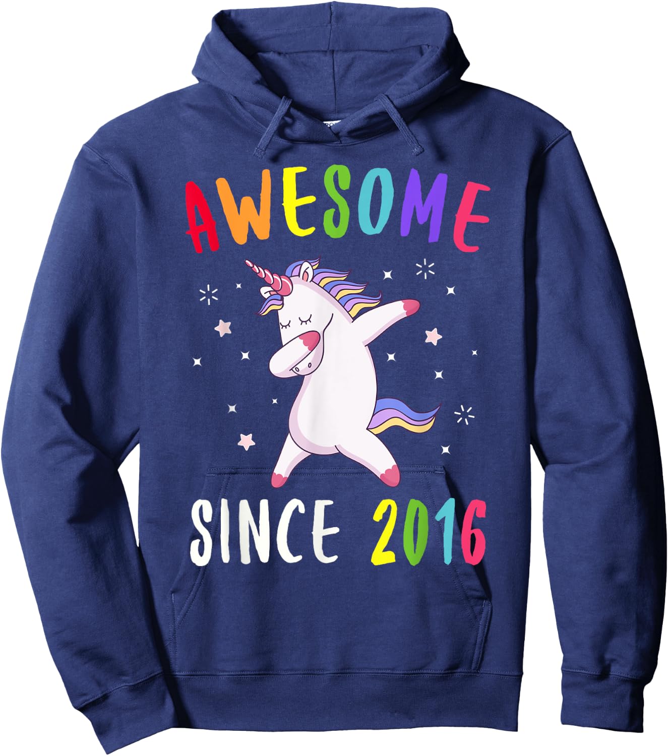 Awesome Since 2016 Dabbing Unicorn Hoodie - Hoodie | Navy