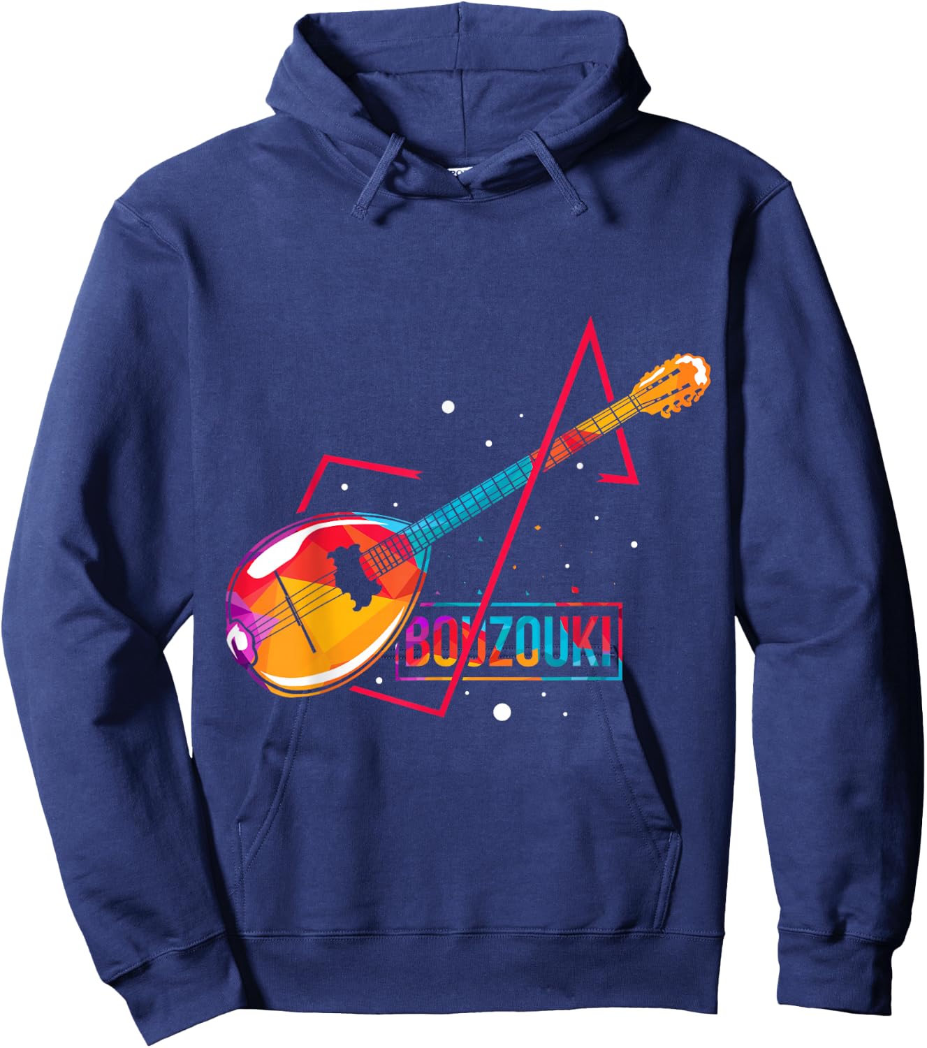 Cool Greek Irish Bouzouki Guitar Instrument Hoodie - Hoodie | Navy