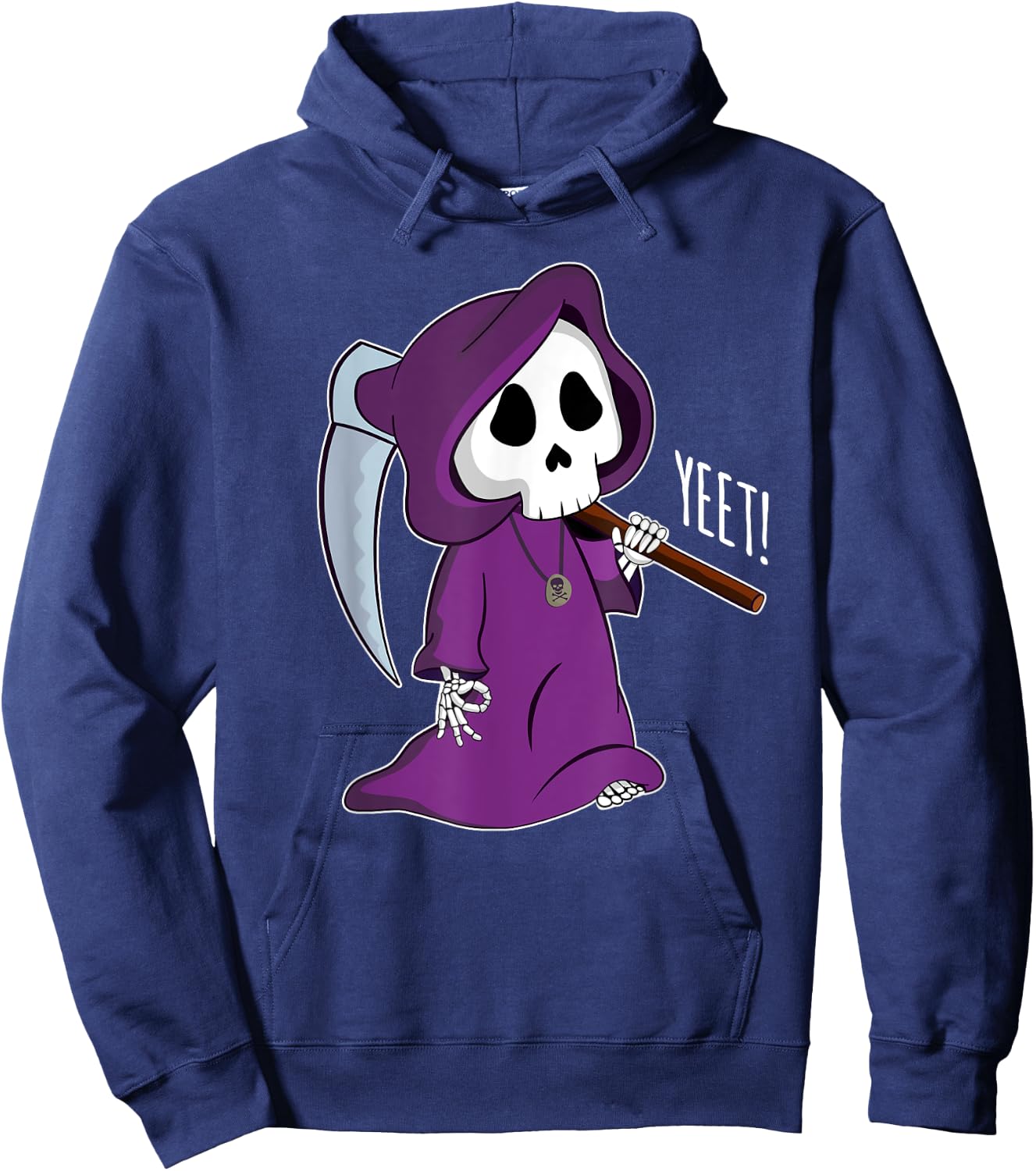 Circle Game Funny Grim Reaper Halloween Yeet Hoodie - Hoodie | Navy