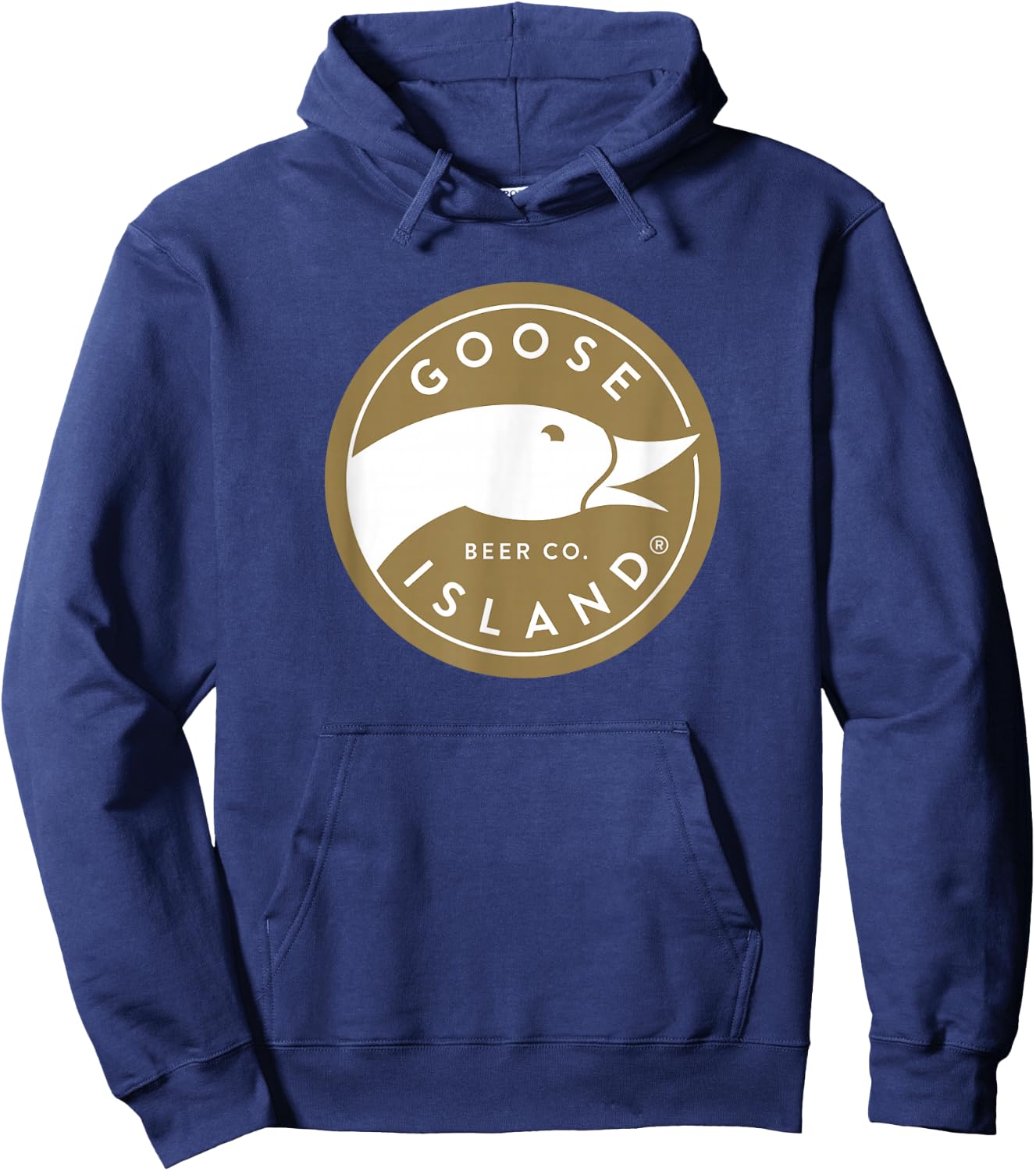 Goose Island Metallic Gold Logo Hoodie - Hoodie | Navy
