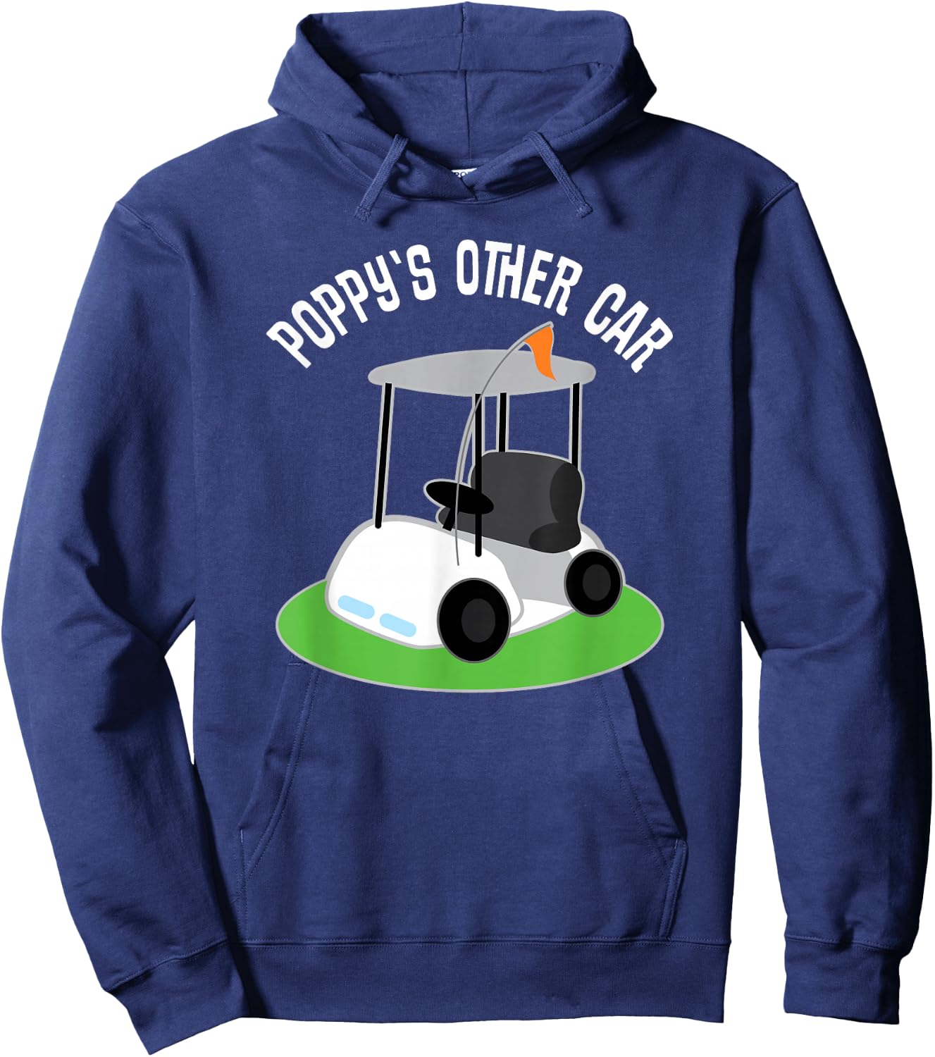 Poppy Grandpa Funny Golf T Shirt Golfing Gift Hoodie - Hoodie | Navy