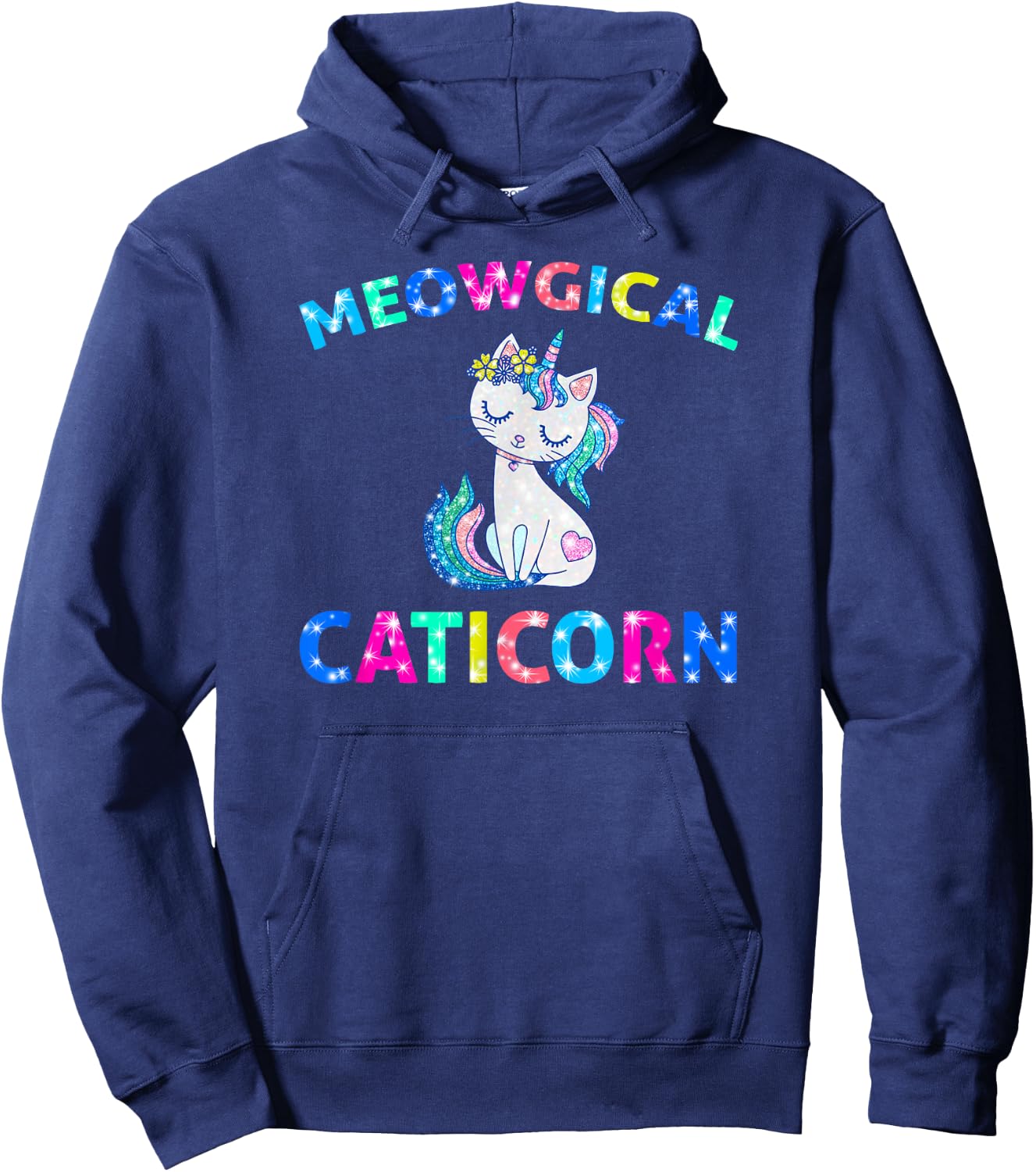Meowgical Caticorn Shirt Unicorn Cat Kittycorn Hoodie - Hoodie | Navy