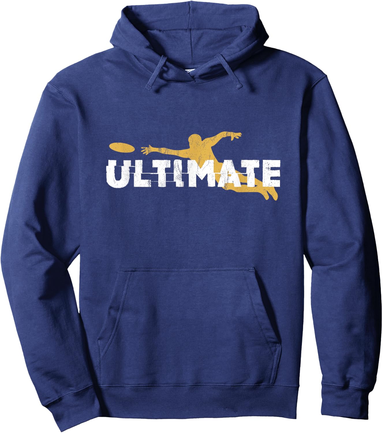 Ultimate Frisbee Silhouettes Distressed Hoodie - Hoodie | Navy